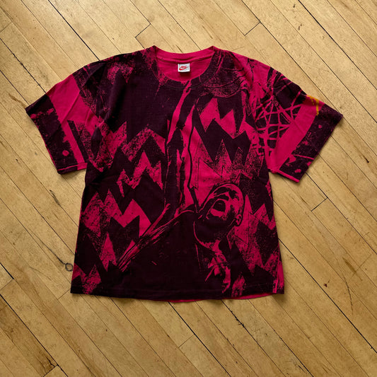 Vintage Jordan 7 Cardinal AOP T-shirt Sz L