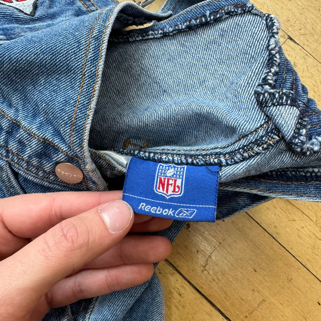 Vintage Kansas City Chiefs Denim Skirt Overalls Sz 4T