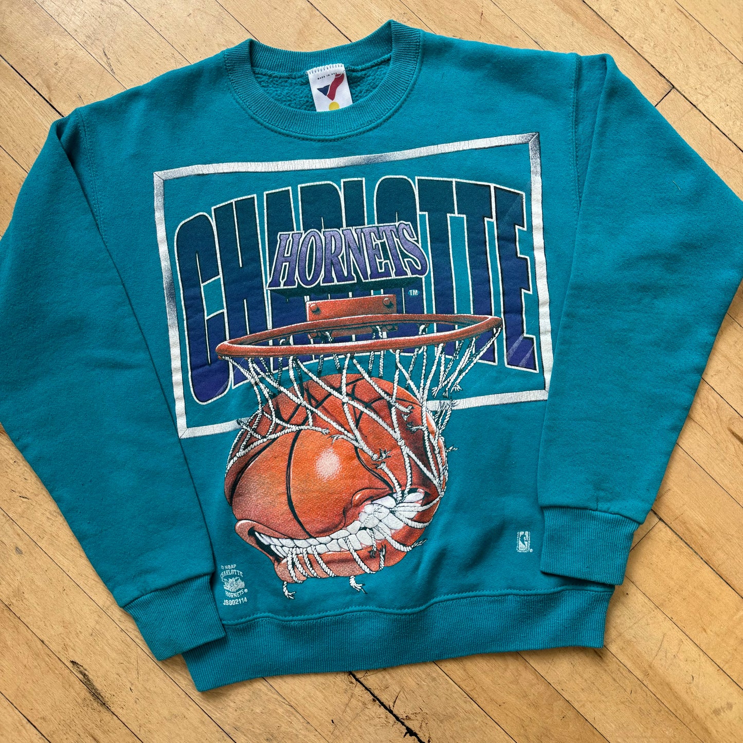 Vintage Charlotte Hornets CrewNeck Sz YTH L