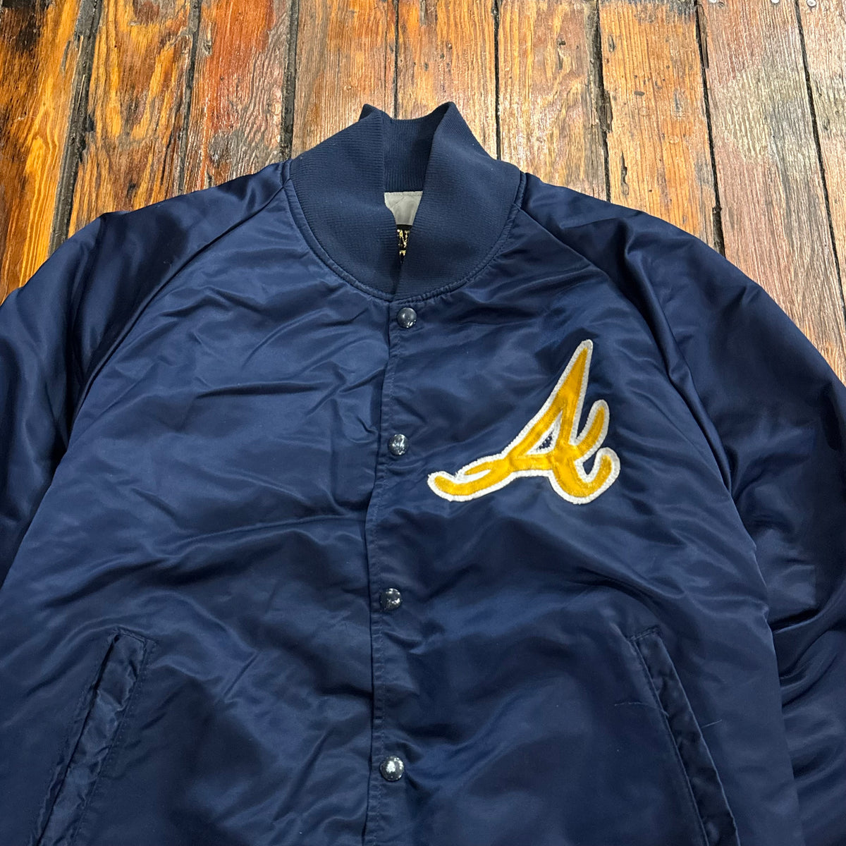 Vintage Augustana College Bombed Jacket Sz L