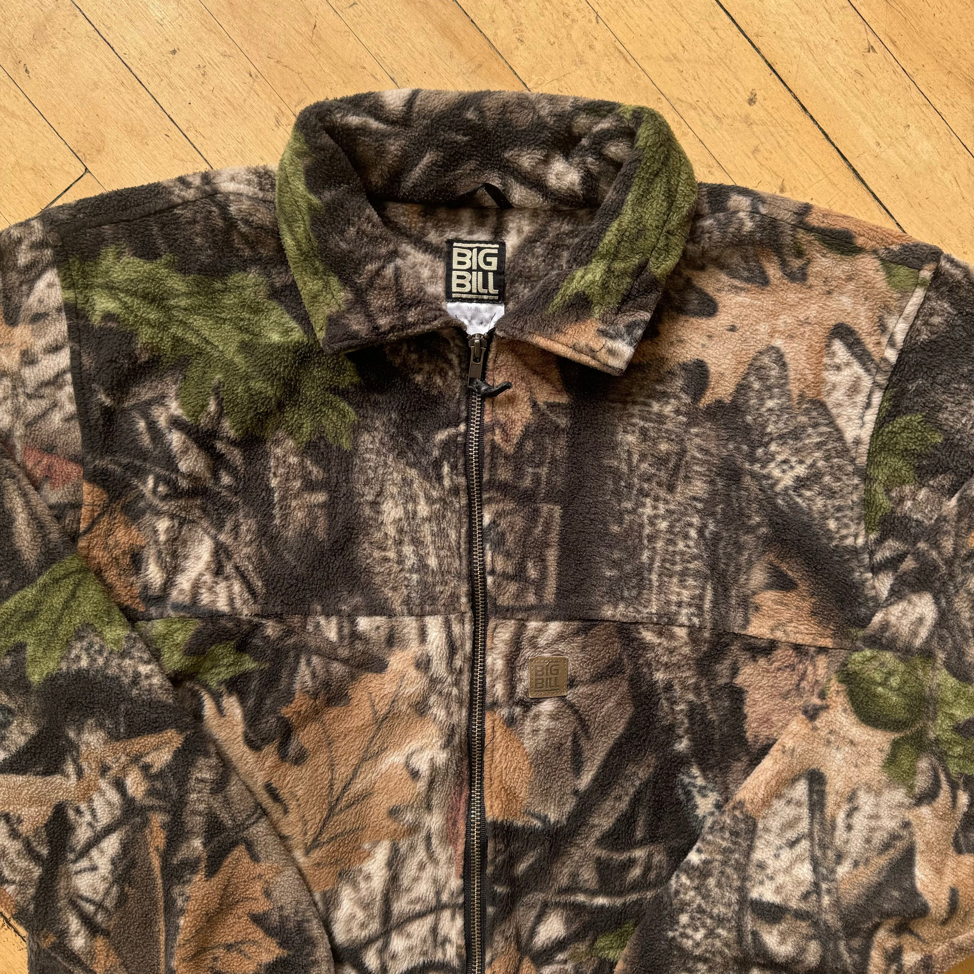 Vintage Camo Fleece Zip-Up Jacket Sz L