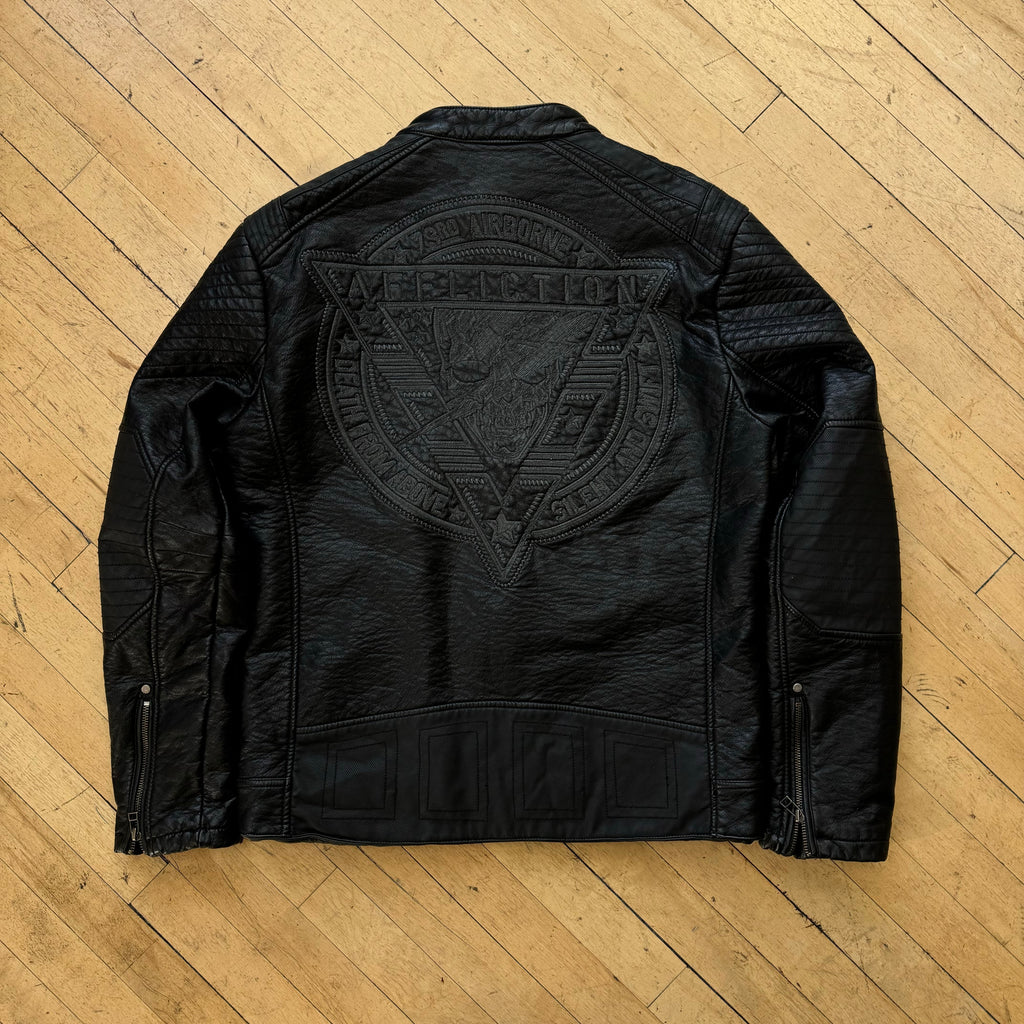 Y2K Affliction Leather Jacket Sz L
