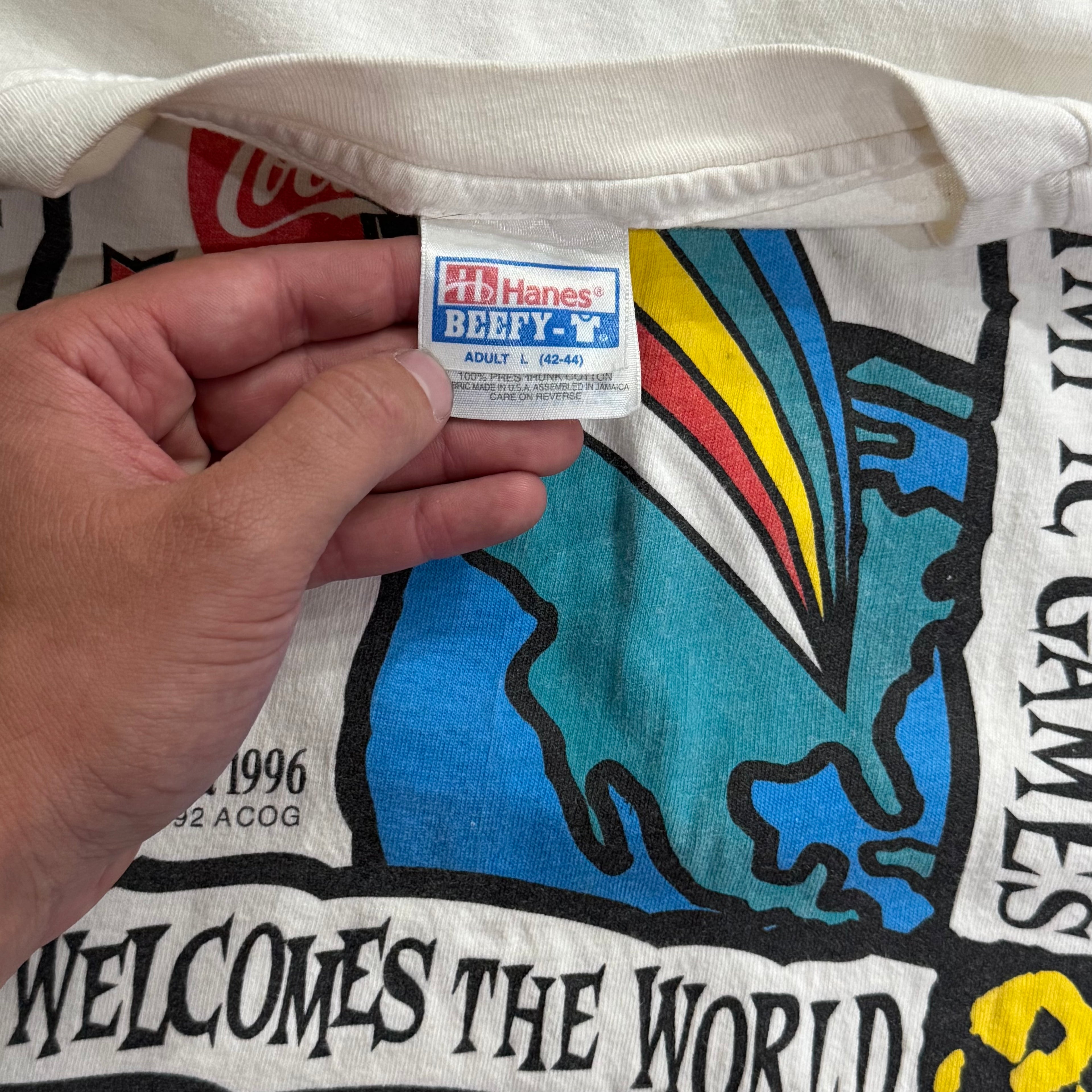 Vintage Atlanta Olympics Coca Cola T-shirt Sz XL