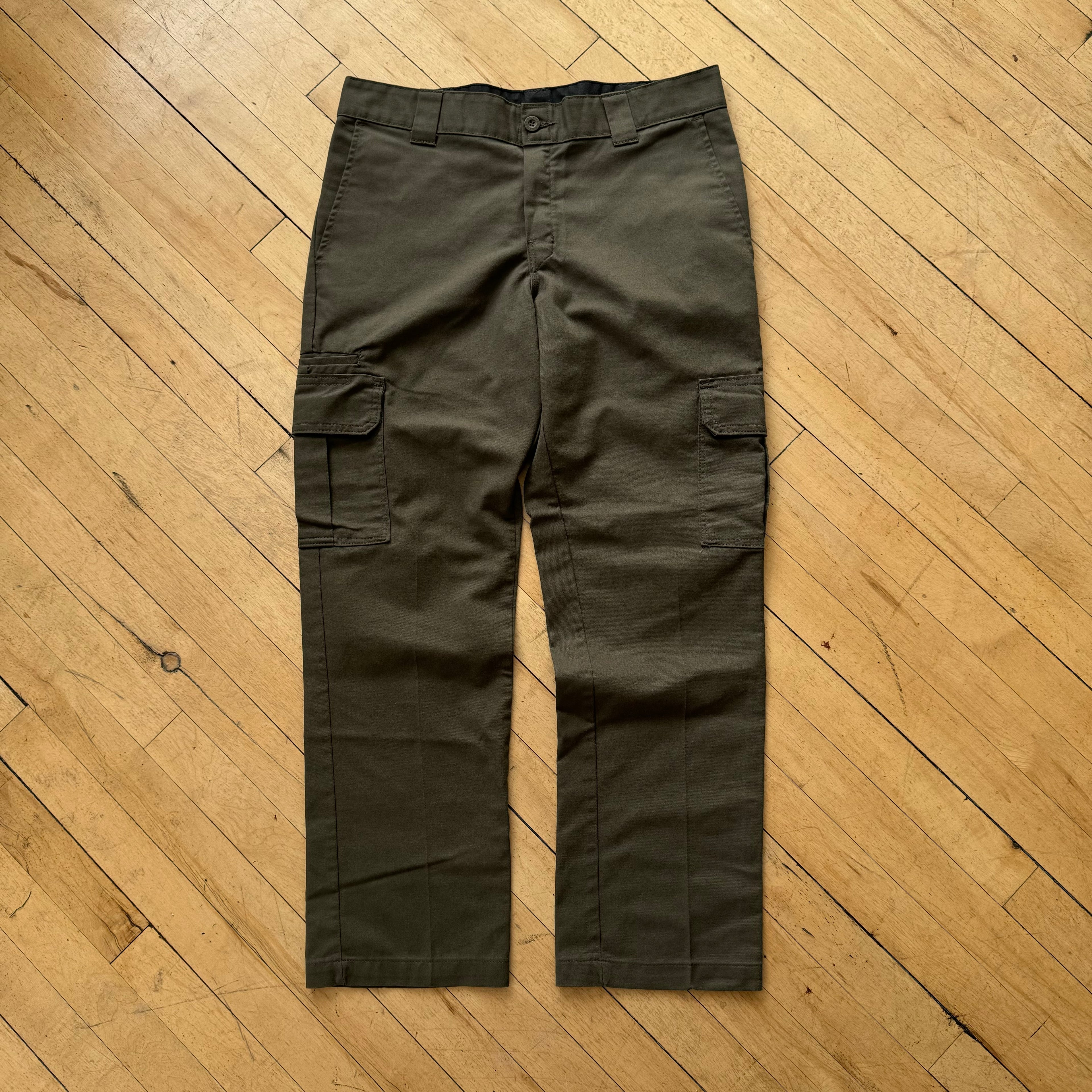 Y2K Olive Dickies Kahki Cargo Pants Sz 34x30