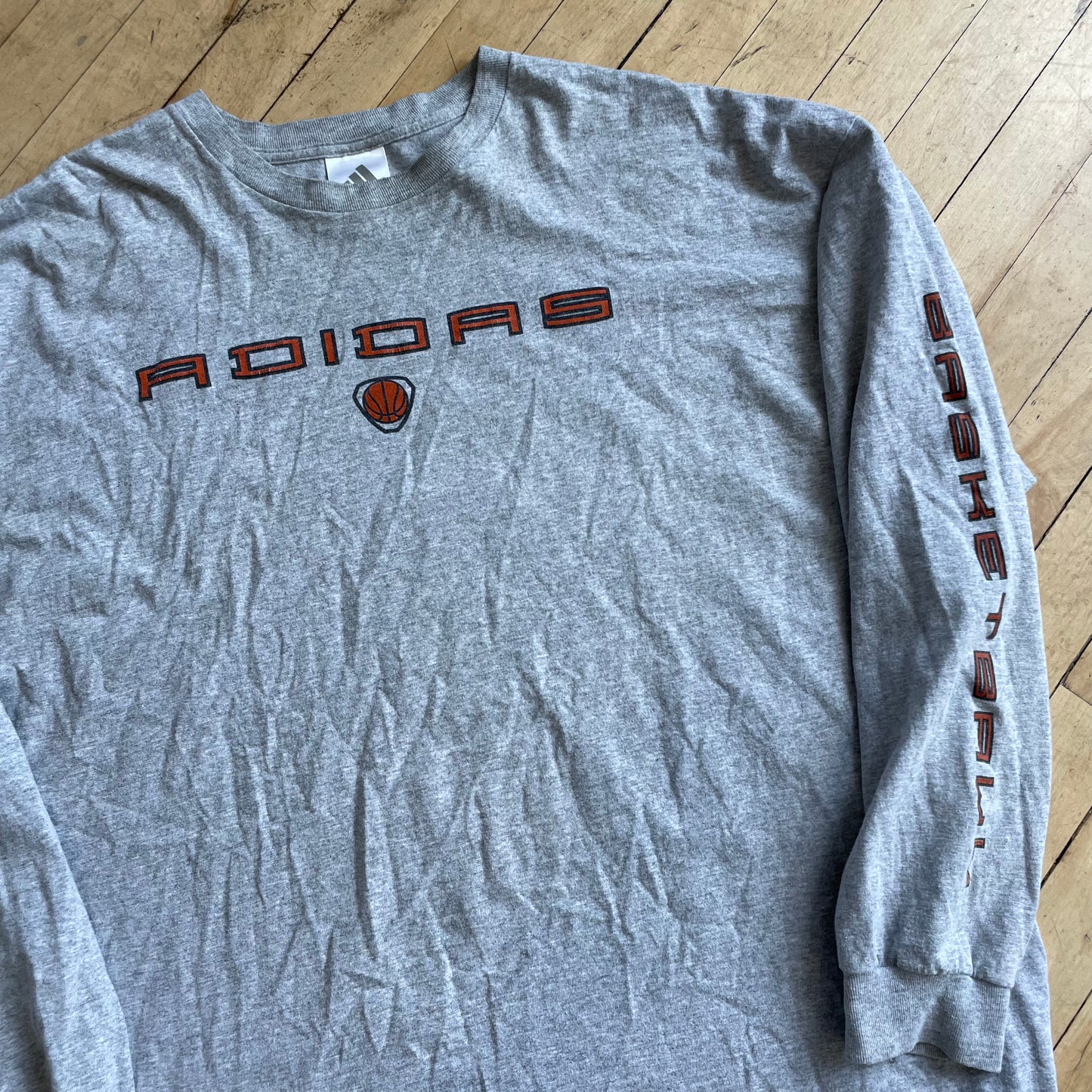 90s Adidas Basketball Long Sleeve T-shirt Sz XXL