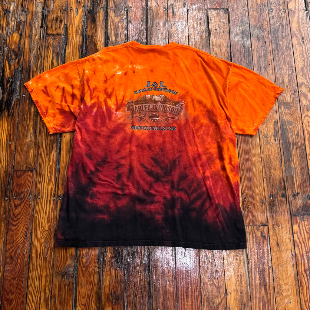 Y2K Harley Davidson Tie Dye Sioux Falls T-shirt Sz XL