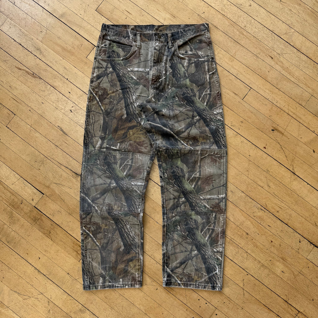Vintage Wrangler Camo Denim Double Knee Jeans Sz 32x34