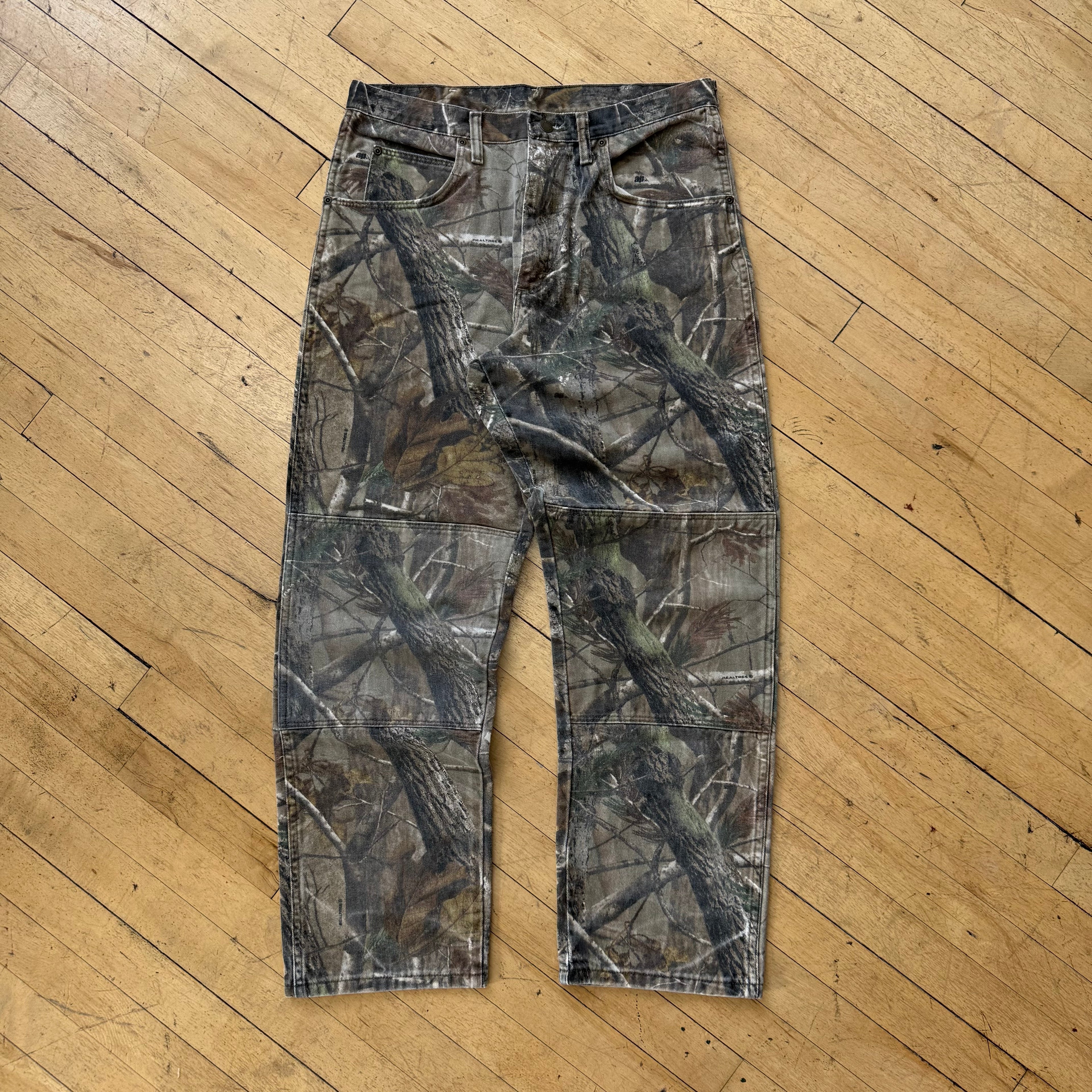 Vintage Wrangler Camo Denim Double Knee Jeans Sz 32x34