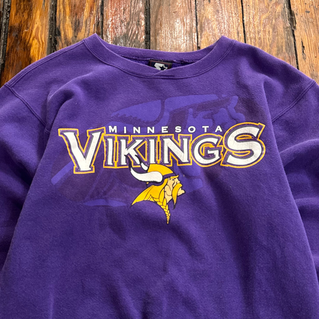 Vintage Minnesota Vikings Starter CrewNeck Sz M