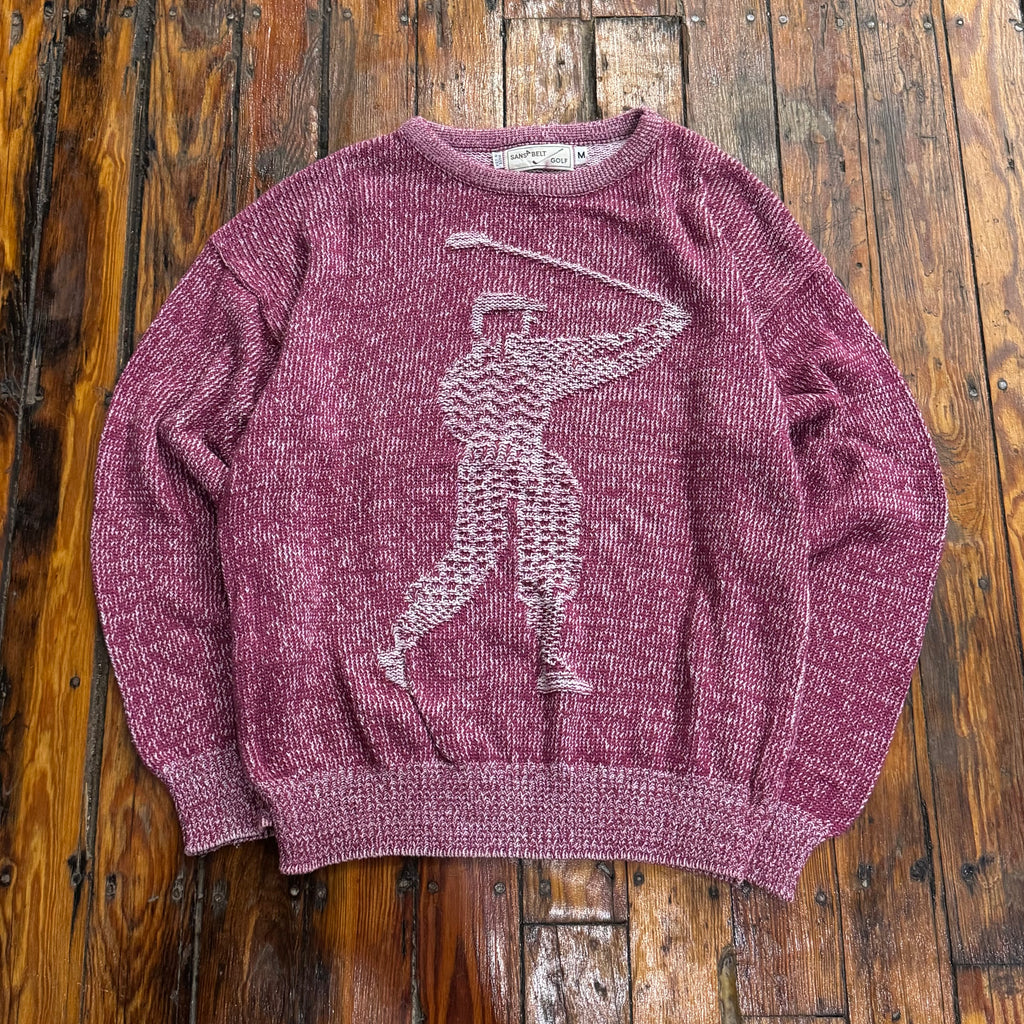 Vintage SansBelt Golf Knit Sweater Sz M