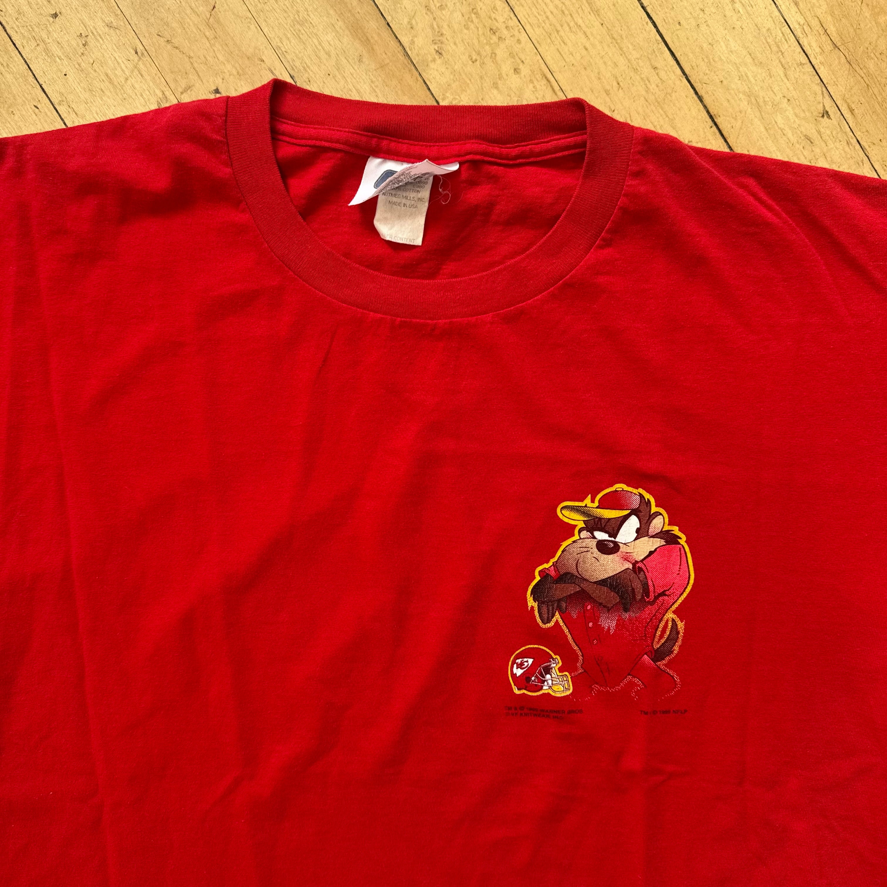 Vintage Kansas City Chiefs Taz T-shirt Sz L