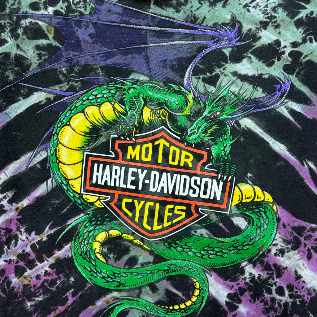 Vintage Harley Davidson Dragon TieDye T-shirt Sz L