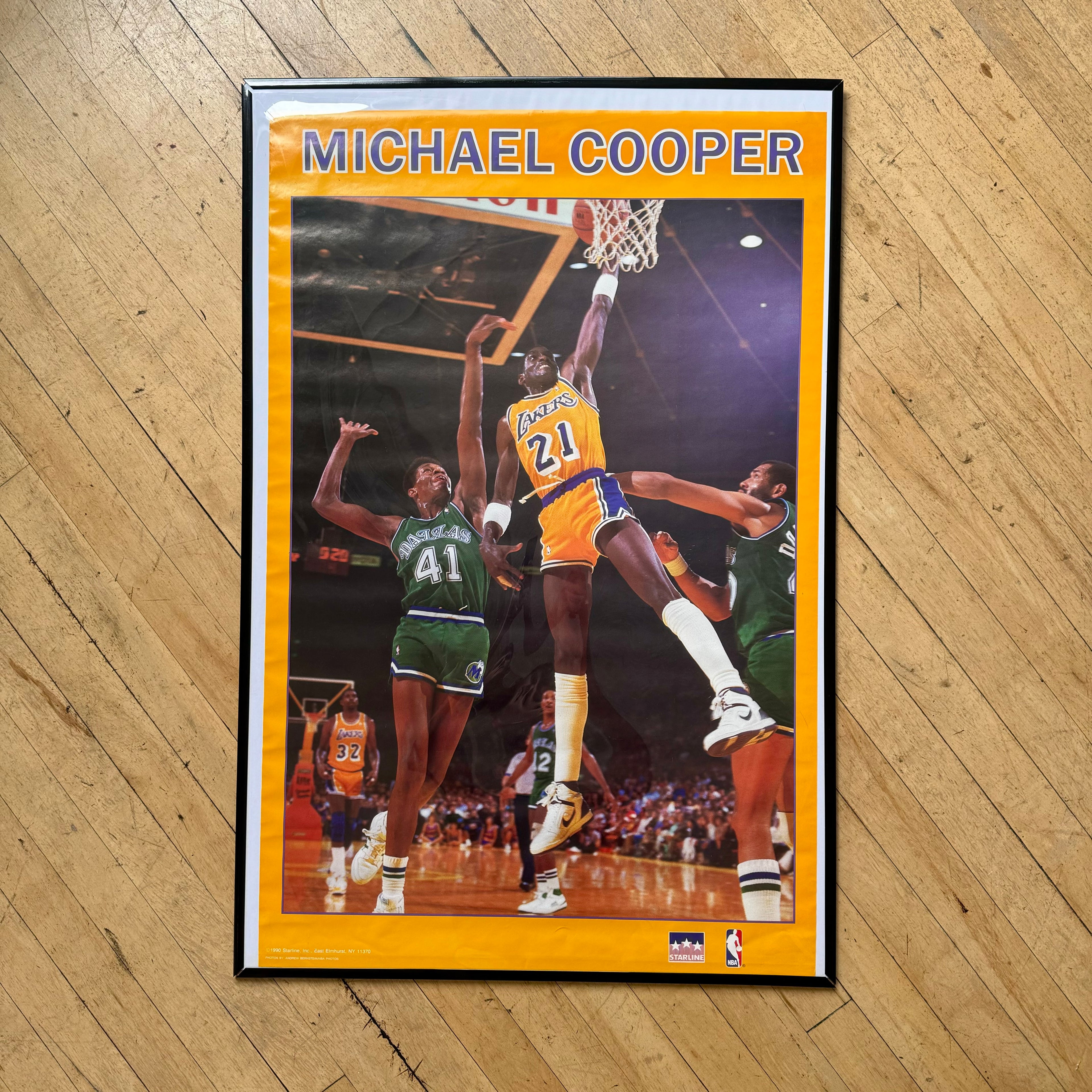 1990 Star Line Michael Cooper Las Angeles Lakers Poster