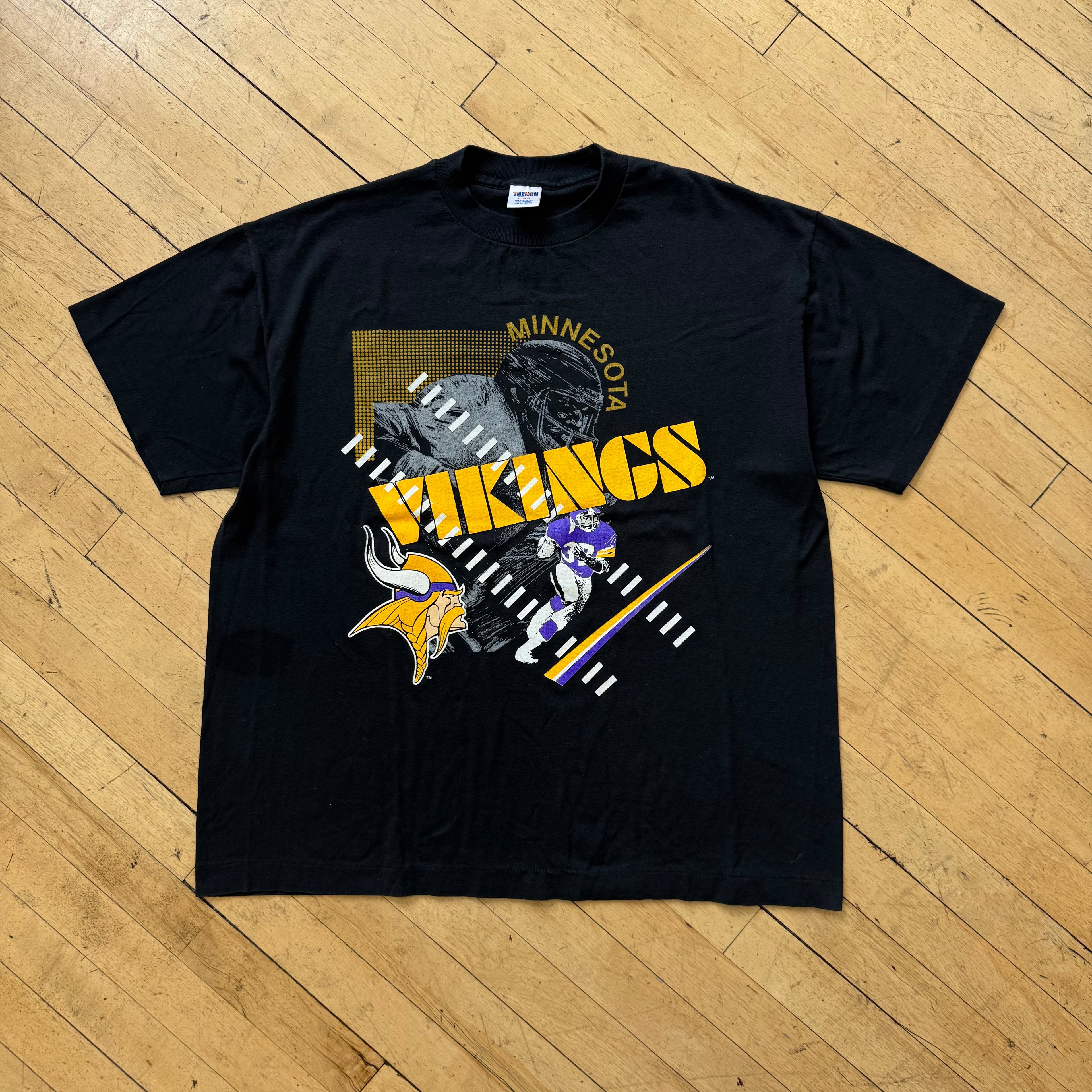 Vintage Trench Minnesota Vikings T-shirt Sz L