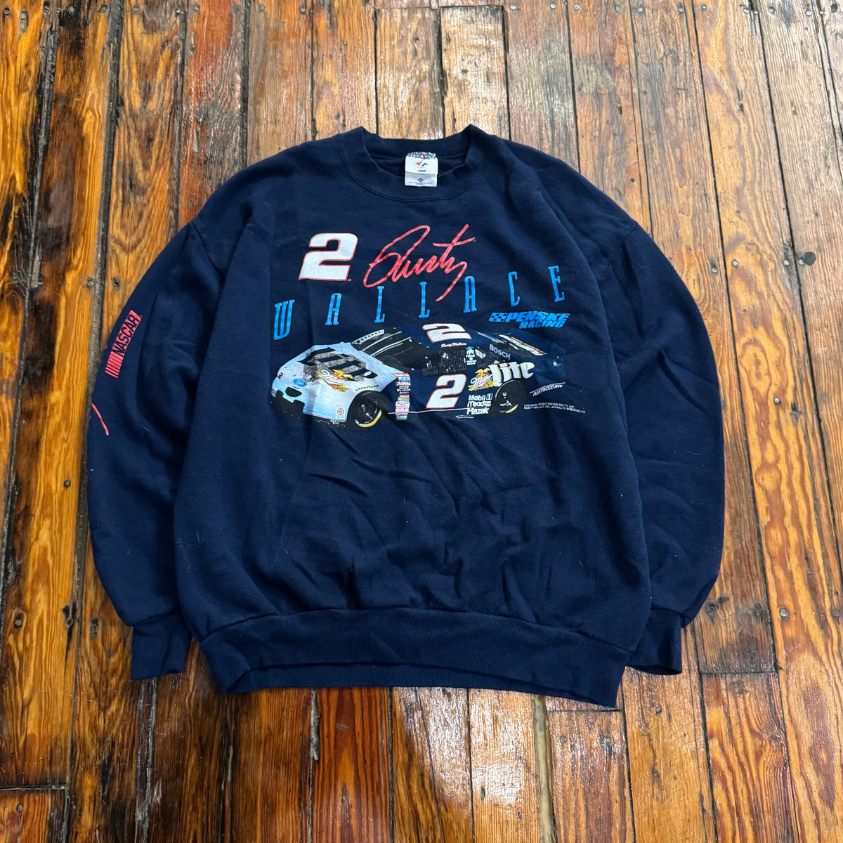 Vintage Rusty Wallace Nascar Crewneck Sz M