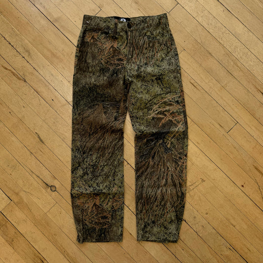 Vintage Camo Mossy Oak Denim Jeans Sz YTH 12