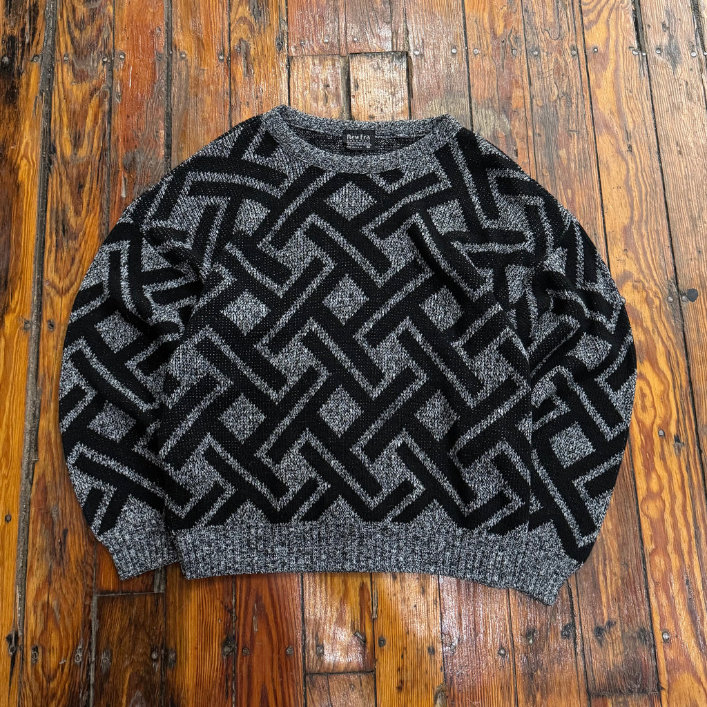 Vintage New Era Patterned Sweater Sz M