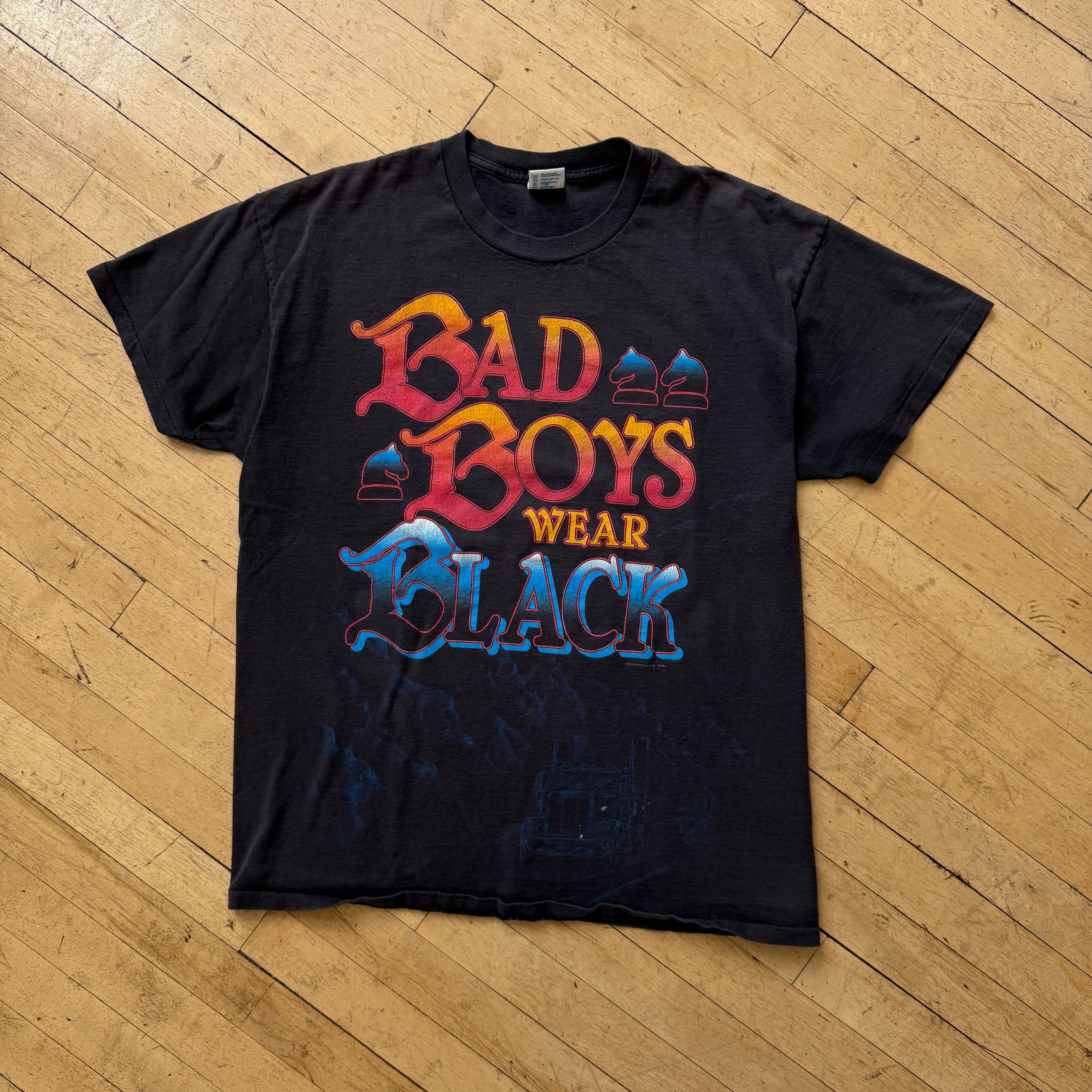 Vintage Bad Boys wear Black Trucking T-shirt Sz XL