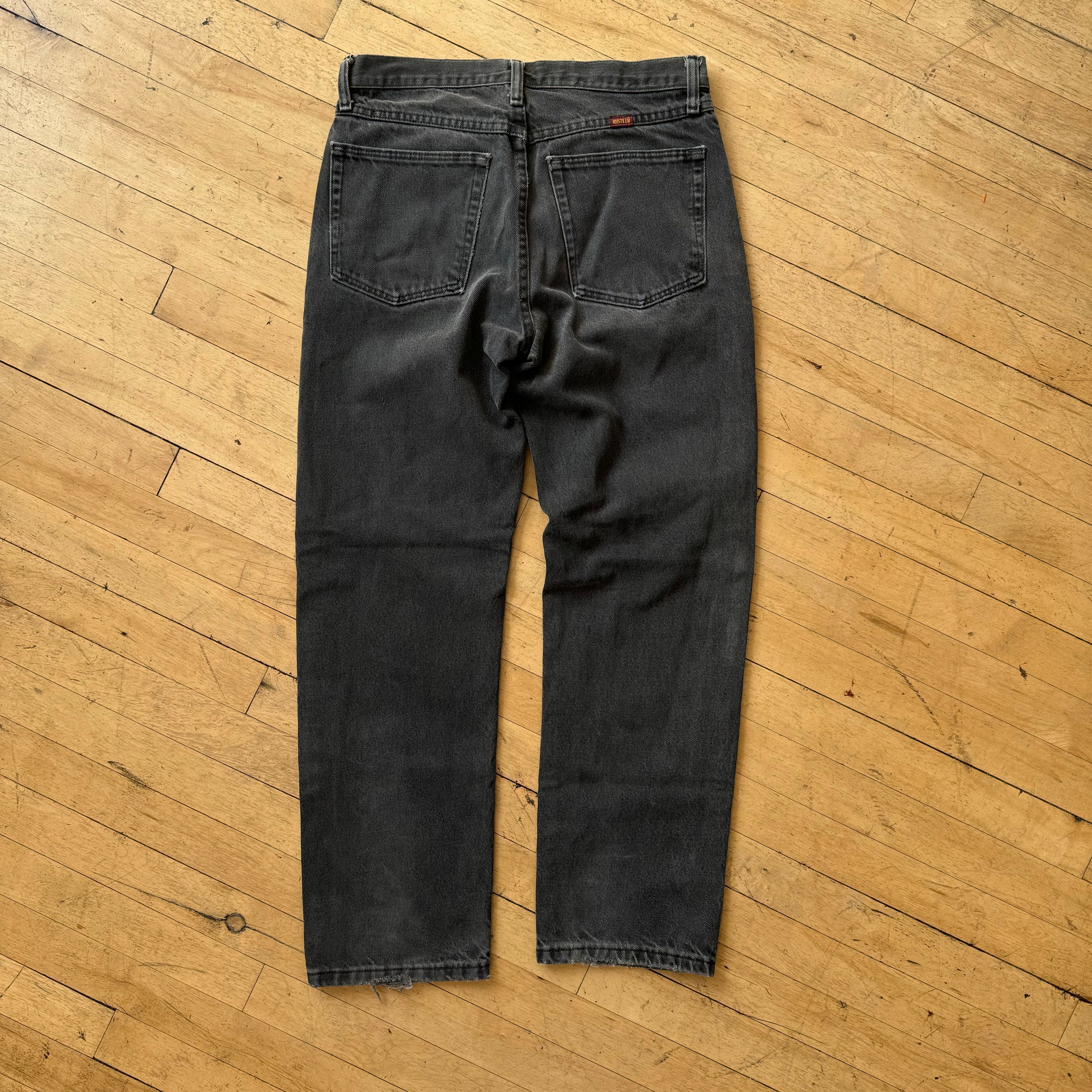 Vintage BLK Wash Rustler Denim Jeans Sz 32x30