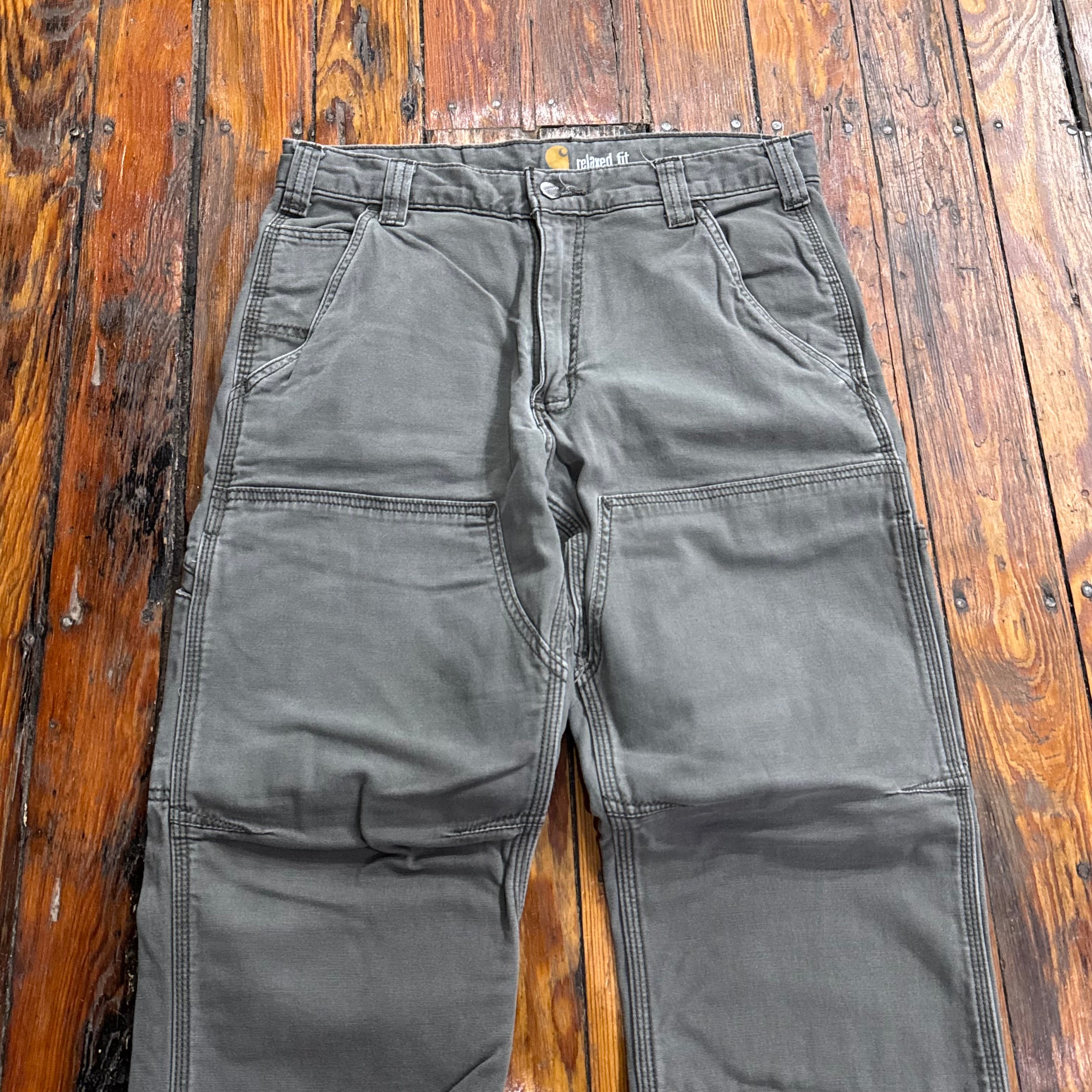 Olive Carhartt Double Knee Khaki Pants Sz 31x30