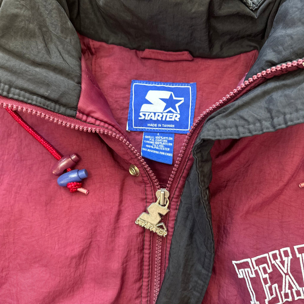 Vintage Texas A & M Starter Puffer Jacket Sz L
