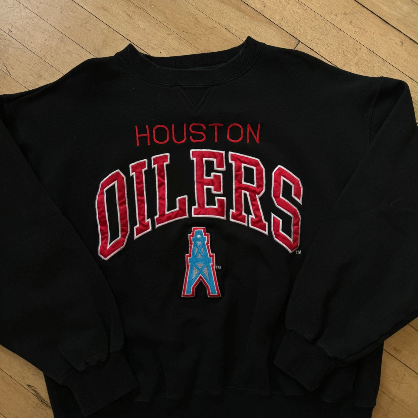 Vintage Houston Oilers SpellOut CrewNeck Sz L