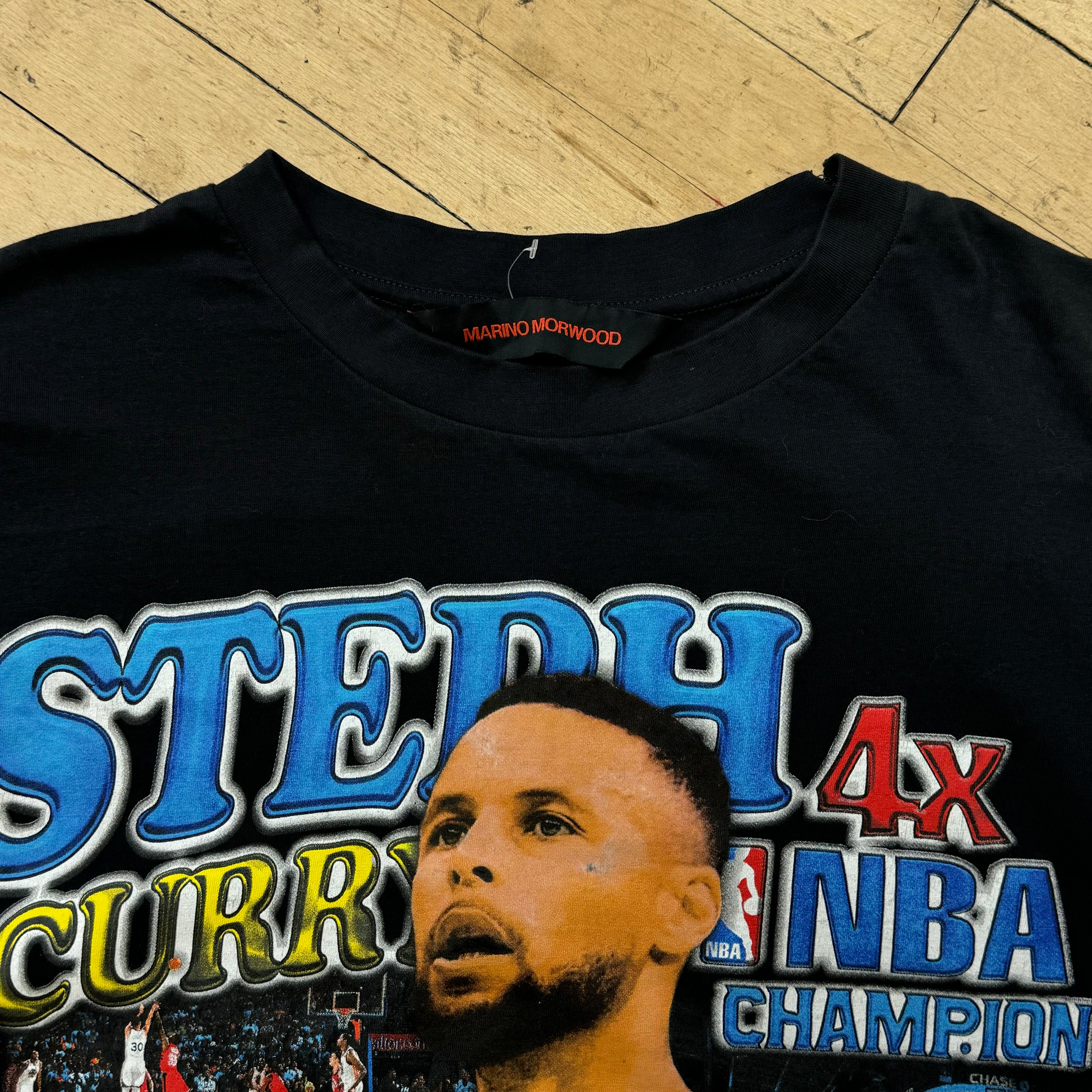 Marino Morwood Steph Curry 4x Champion T-shirt Sz L