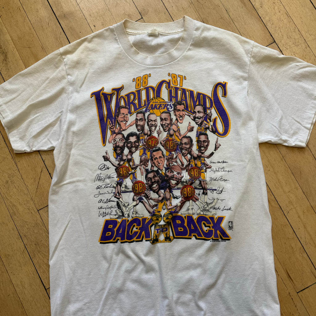 Vintage 87-88 Back to Back Lakers T-shirt Sz M