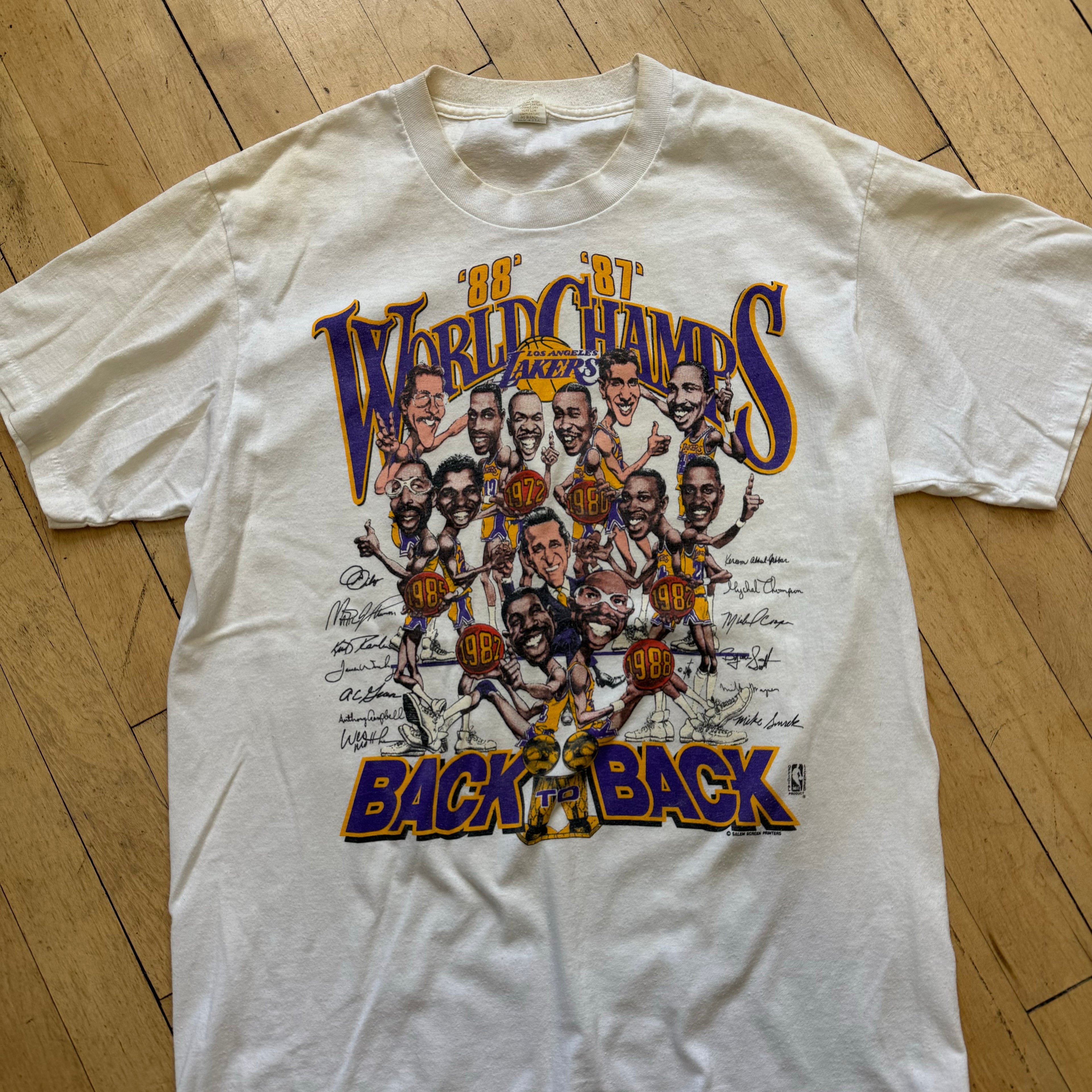 Vintage 87-88 Back to Back Lakers T-shirt Sz M