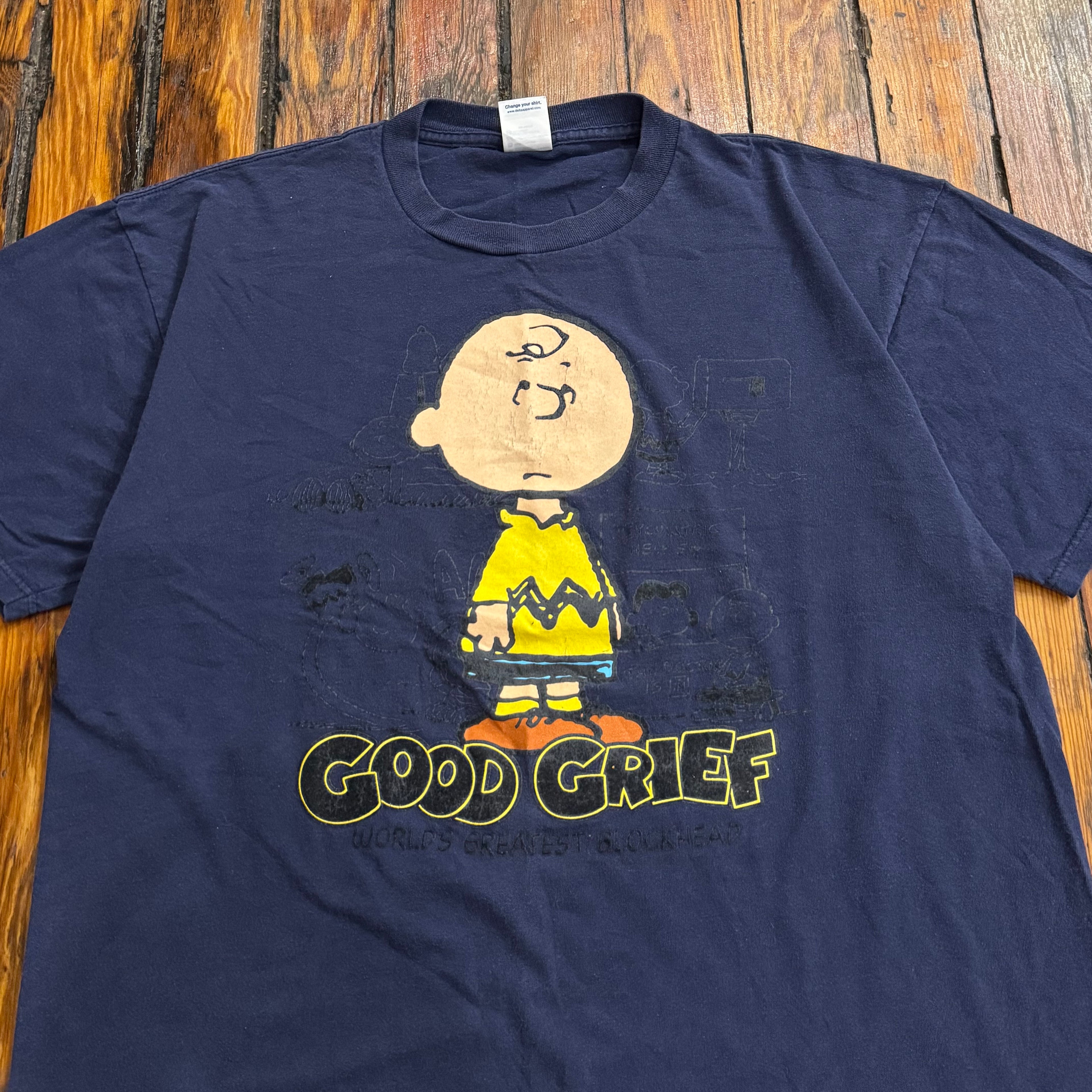 Vintage Charlie Brown Good Grief T-shirt Sz XL