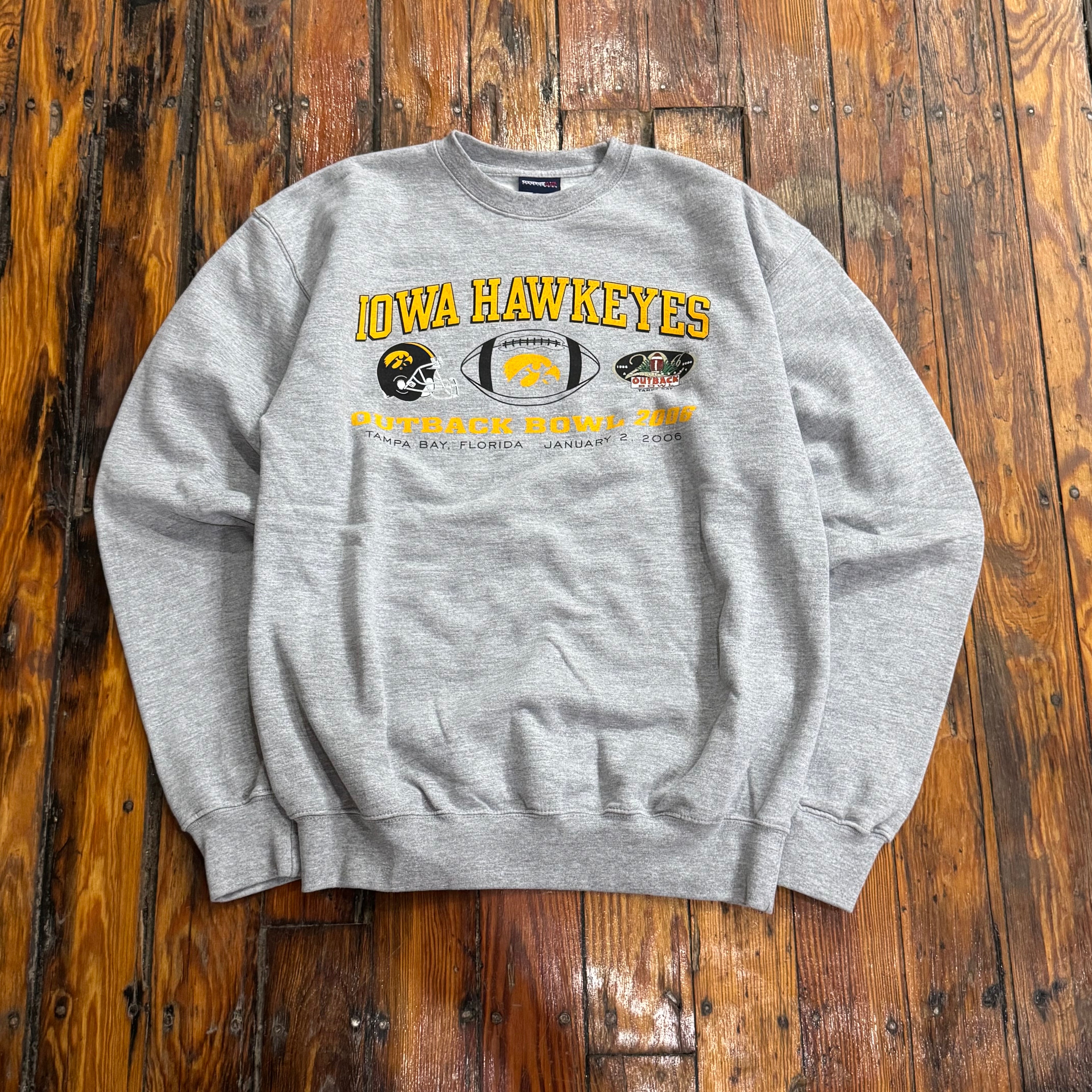 Vintage Iowa Hawkeyes Outback Bowl Crewneck Sz Sz L