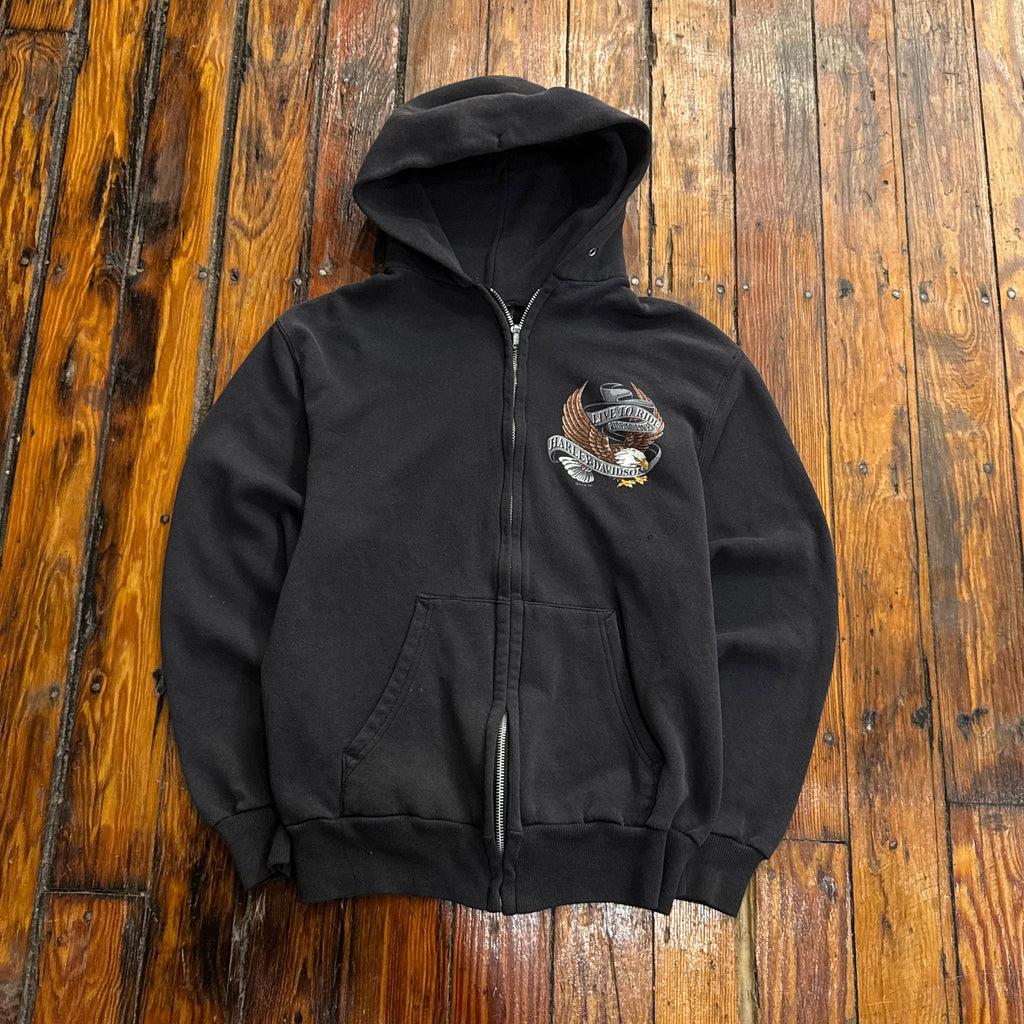 Vintage Harley Davidson Live To Rid Zip-Up Hoodie Sz S
