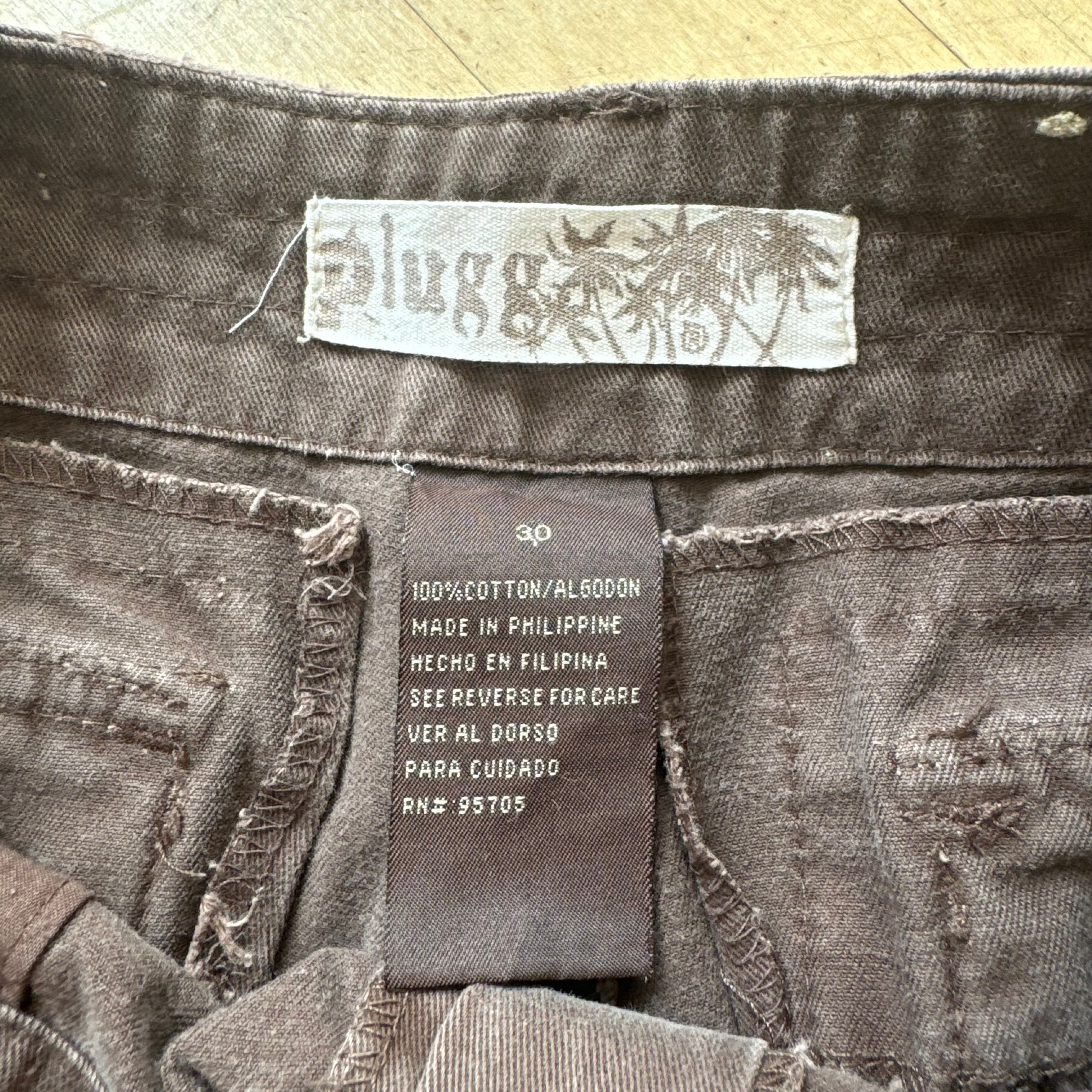 Y2K Plugg Brown Carho Kahki Shorts Sz 30