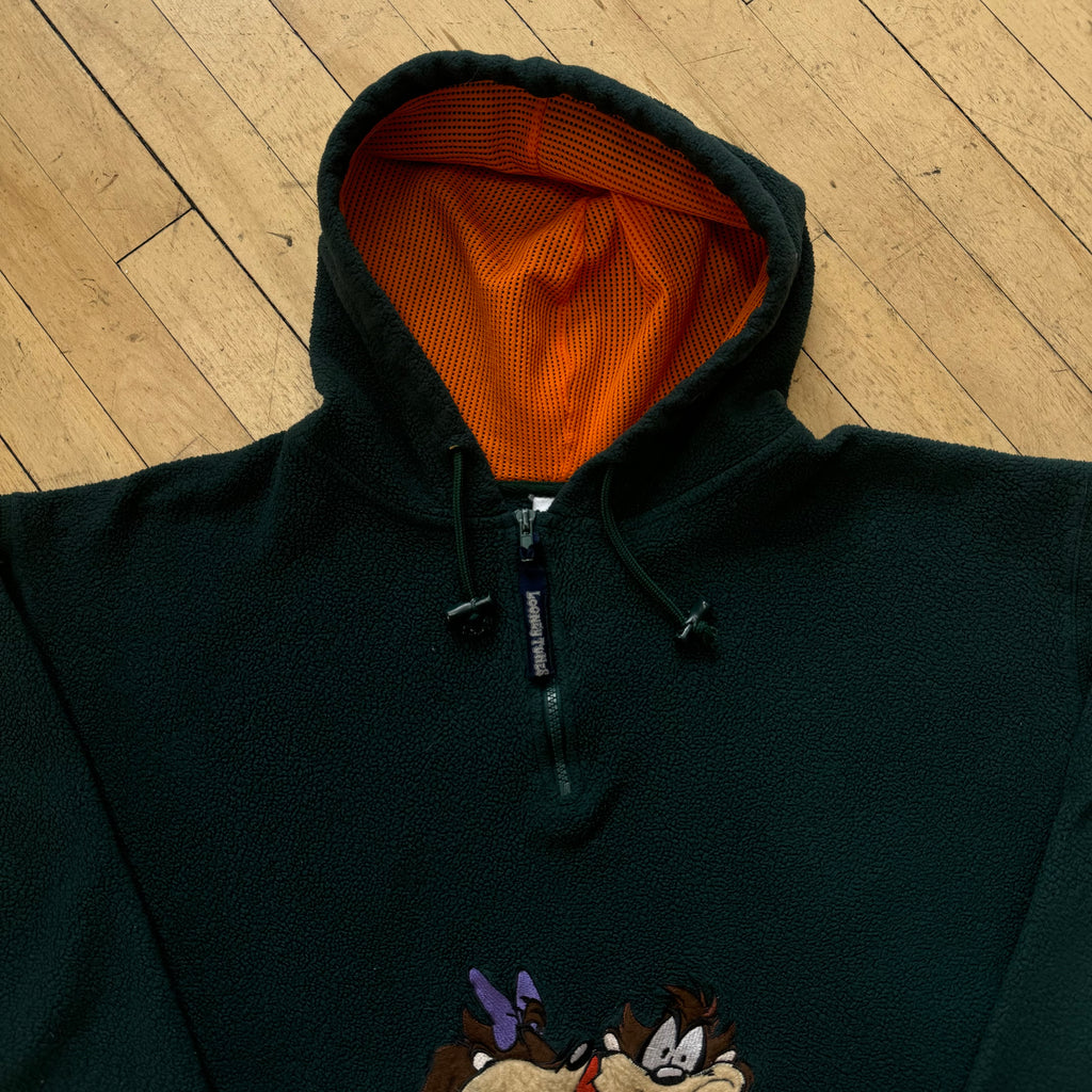 Vintage Taz Looney Tunes Fleece Hoodie Sz XL