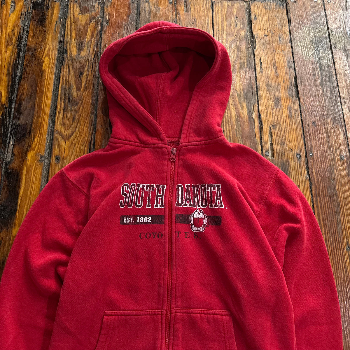 Vintage South Dakota University Zip-Up Hoodie Sz S