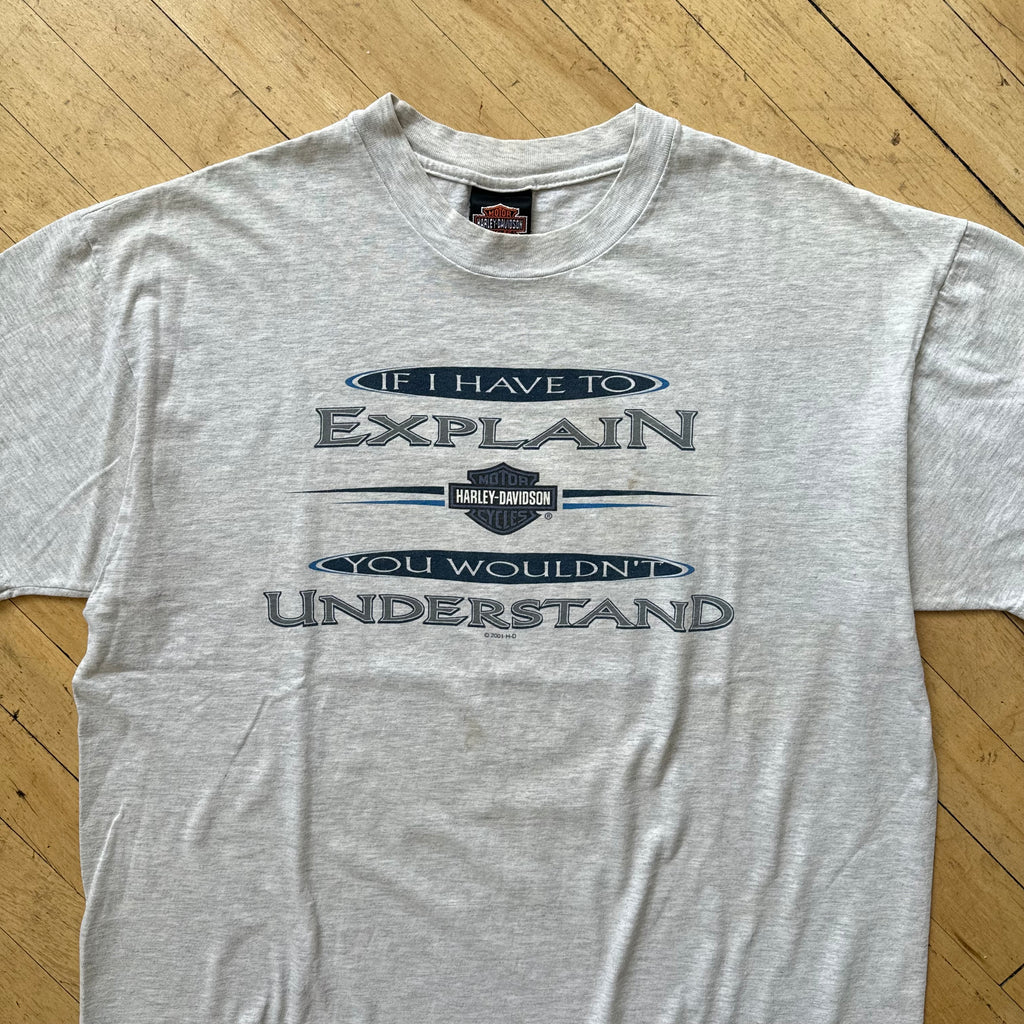 Vintage Harley Davidson If I had to explain T-shirt Sz L