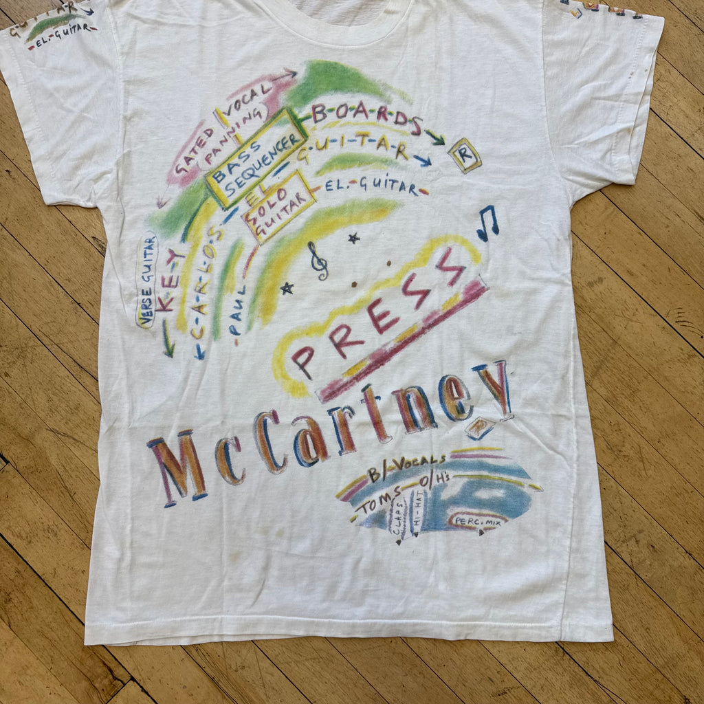 Vintage Paul McCartney Press to Play Promo T-shirt Sz L