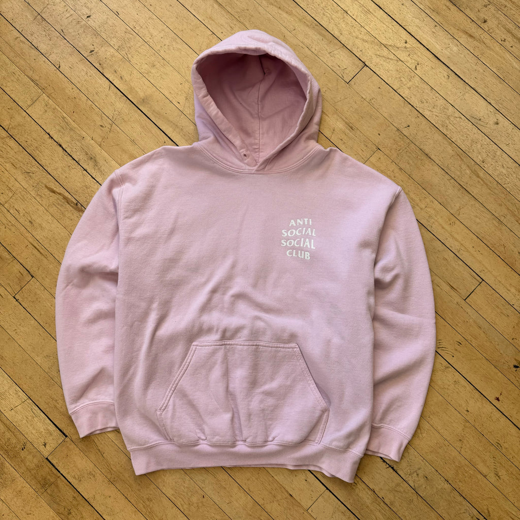Anti Social Social Club Pink Hoodie Sz L