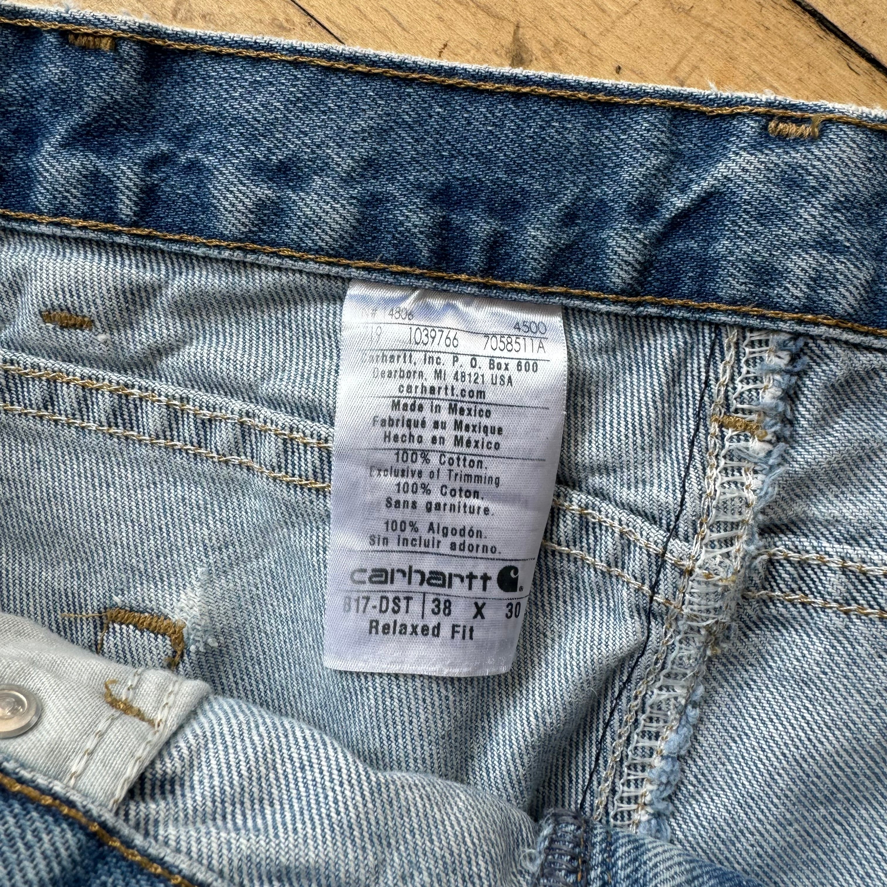 Vintage Light Carhartt Denim Jeans Sz 38x30