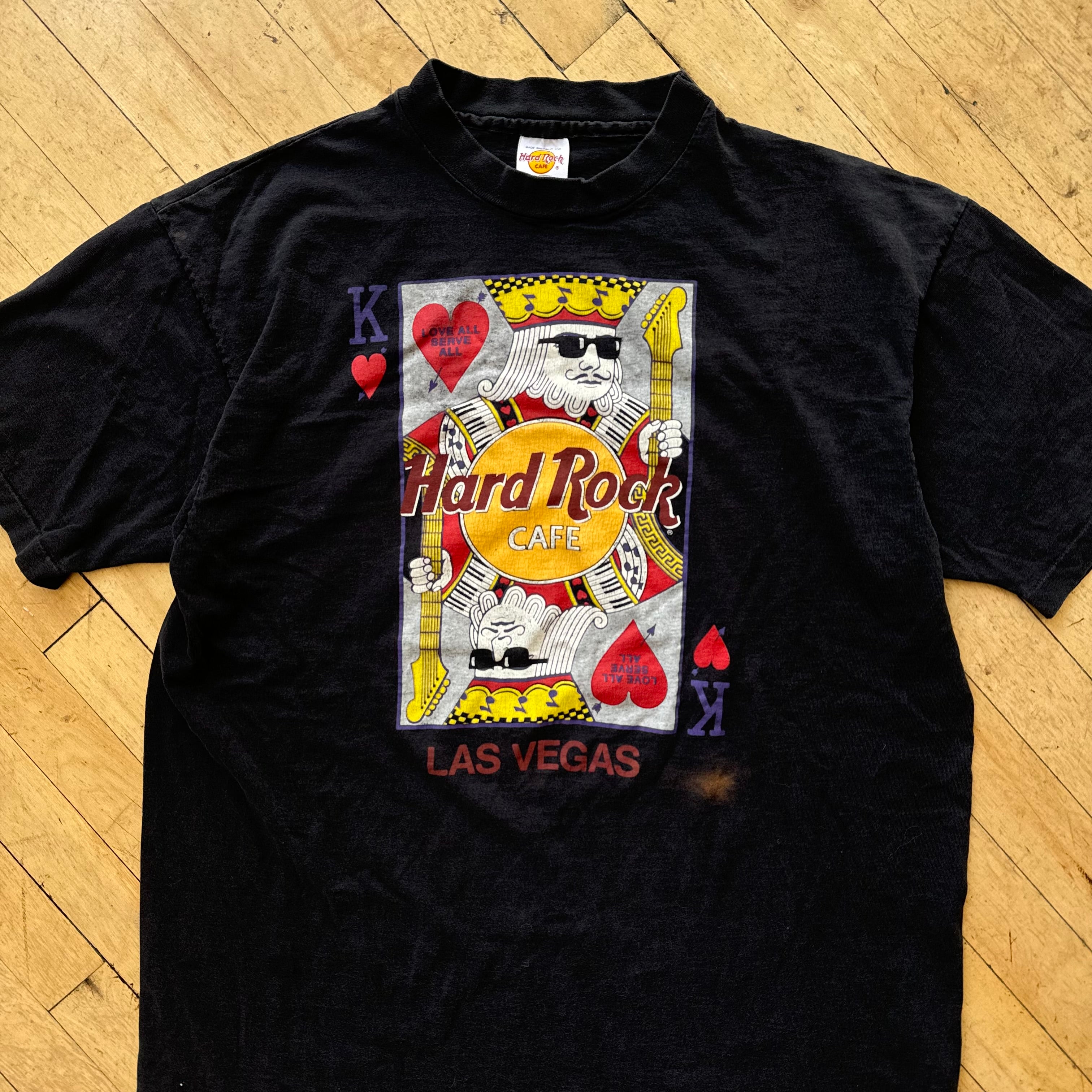 Vintage Hard Rock Las Vegas Card T-shirt Sz XL