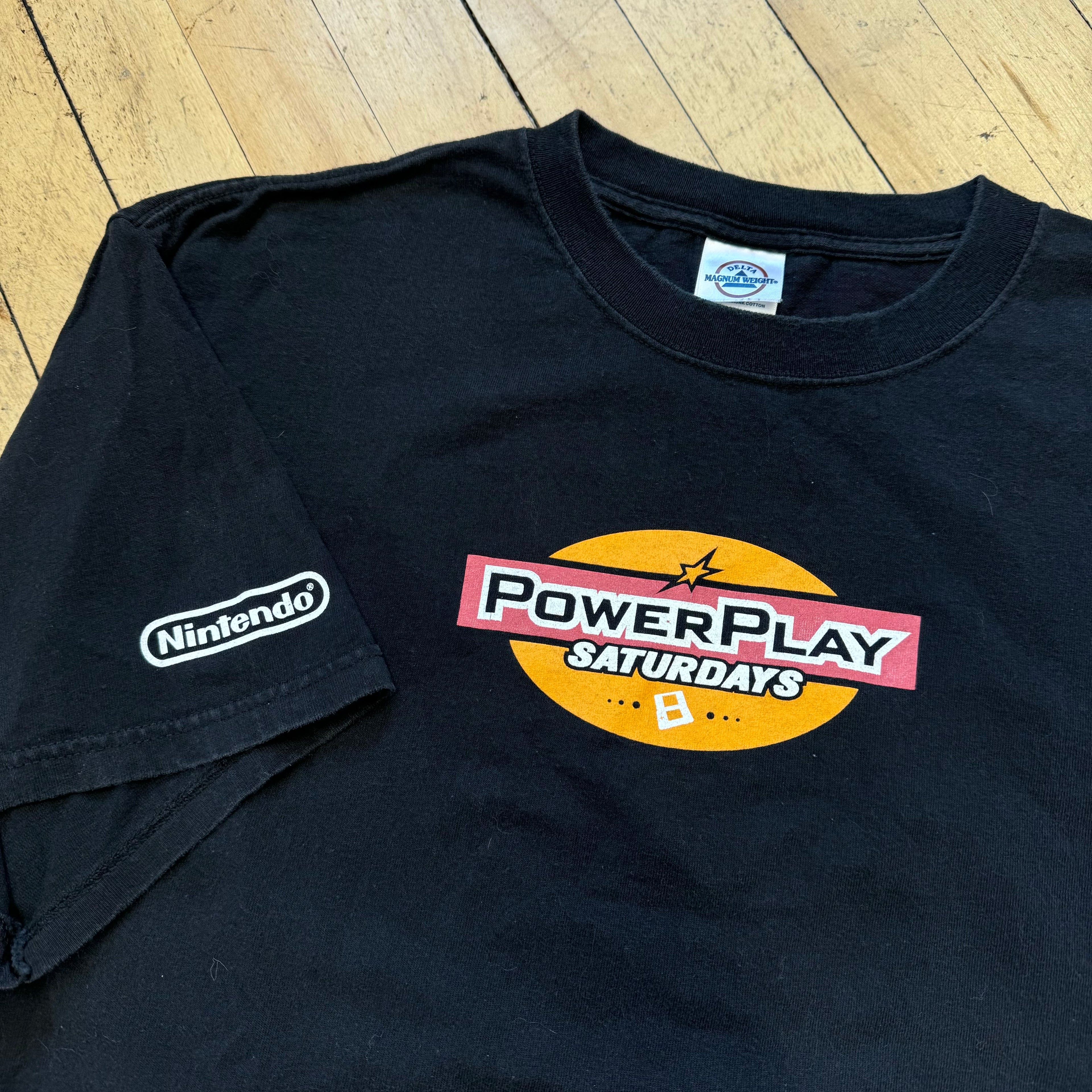 Vintage PowerPlay Saturdays Nintendo T-shirt Sz L