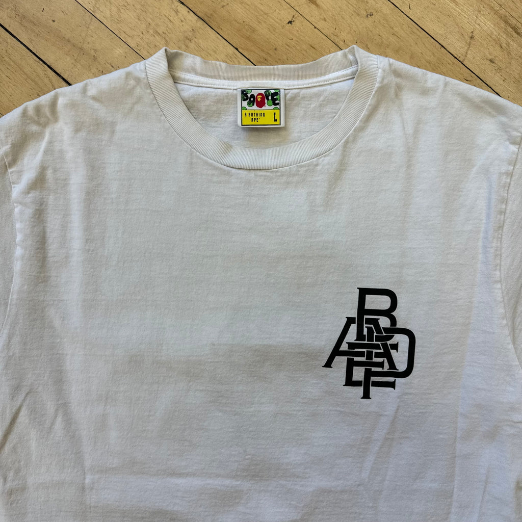 Bathing Ape Bape Letter T-shirt Sz L