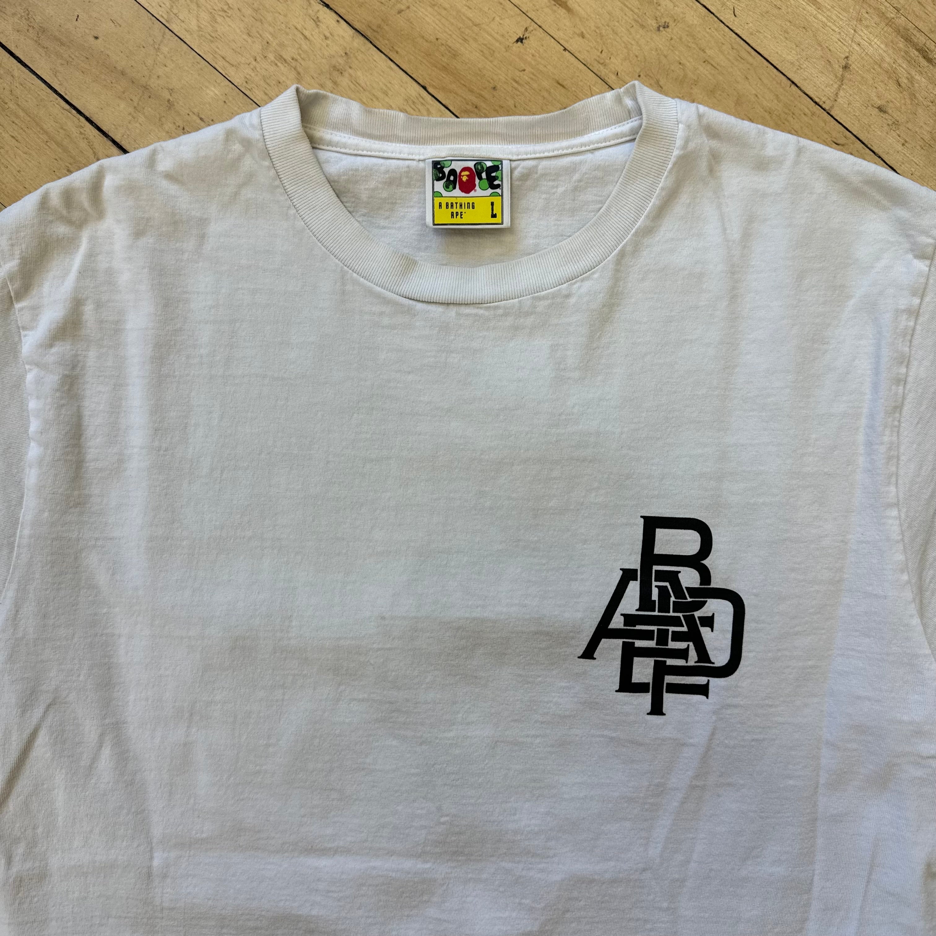 Bathing Ape Bape Letter T-shirt Sz L