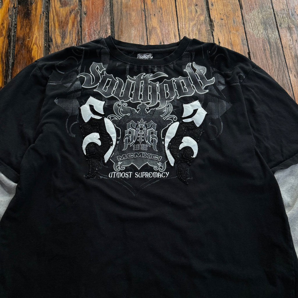 Y2K South Pole Thermal Long Sleeve T-shirt Sz XXL