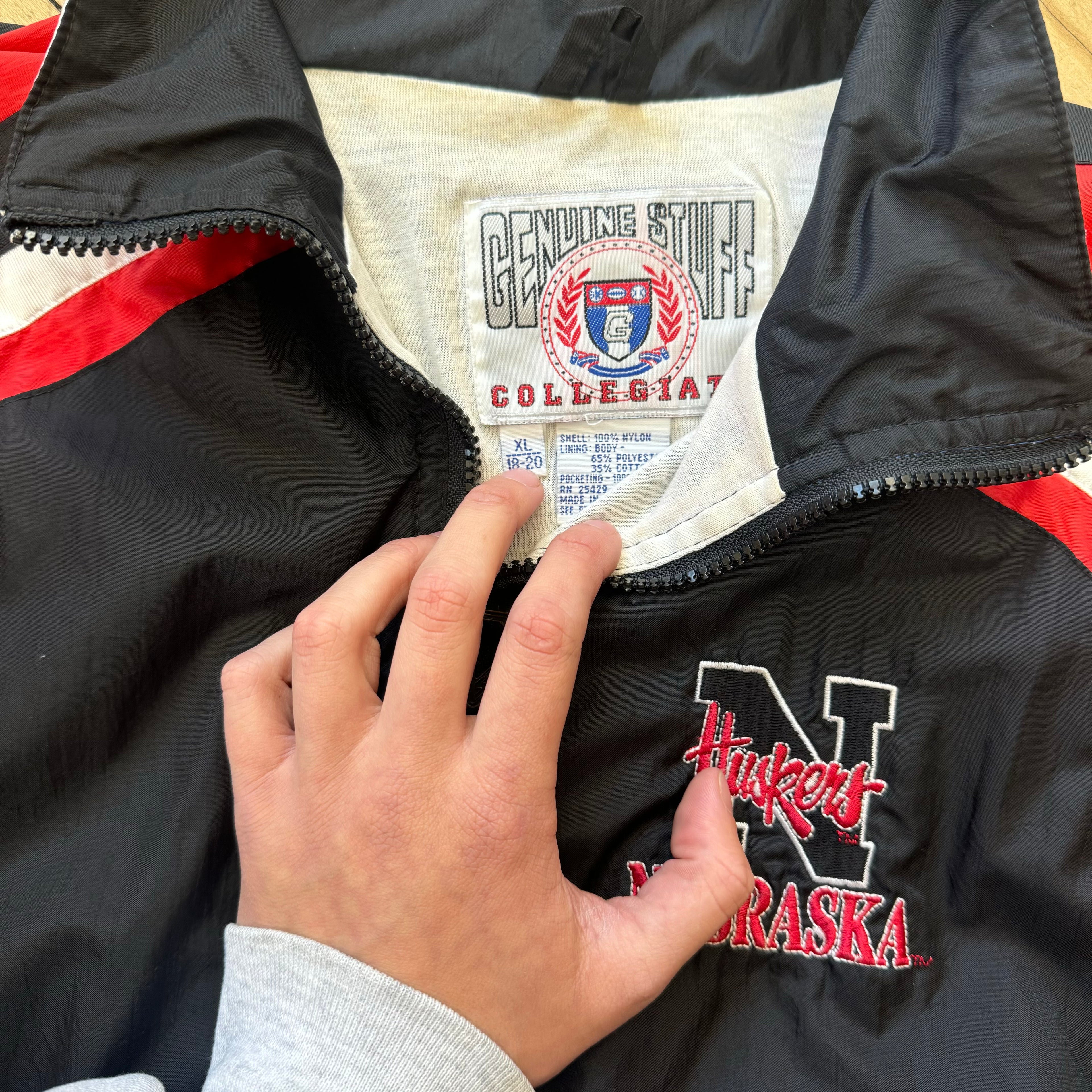 Vintage Nebraska SpellOut Jacket Sz M