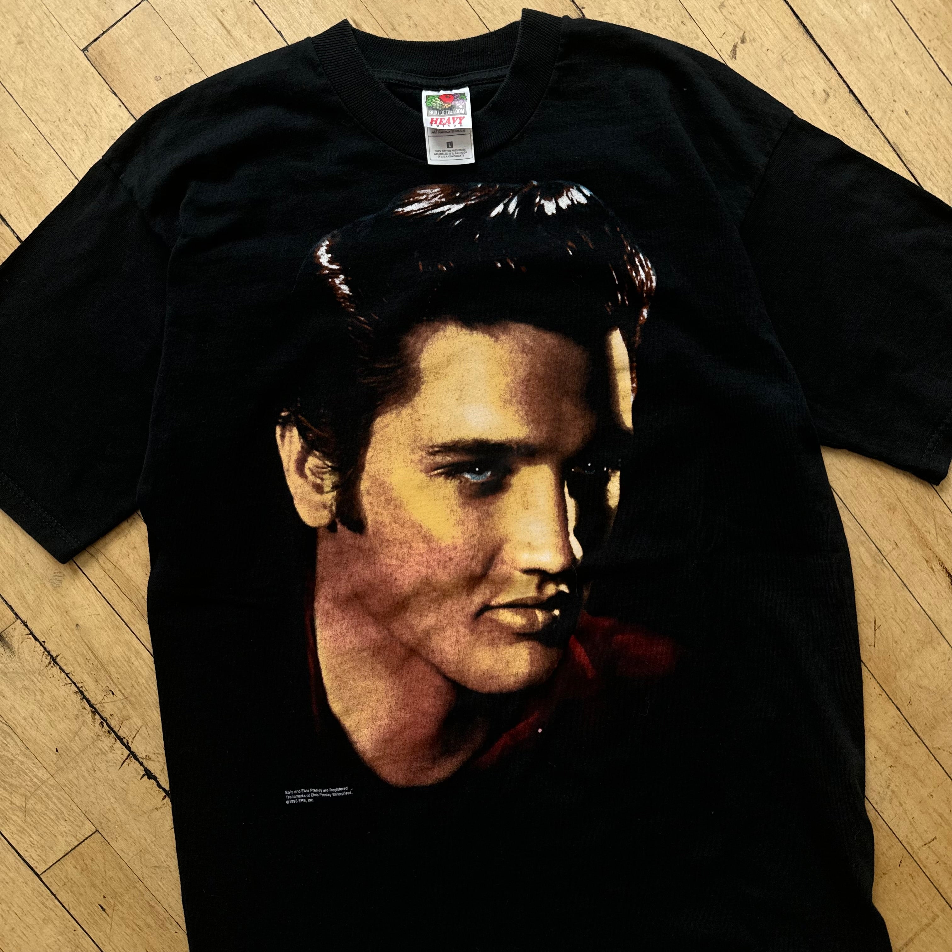 Vintage Elvis Presley Big Face Graphic T-shirt Sz L