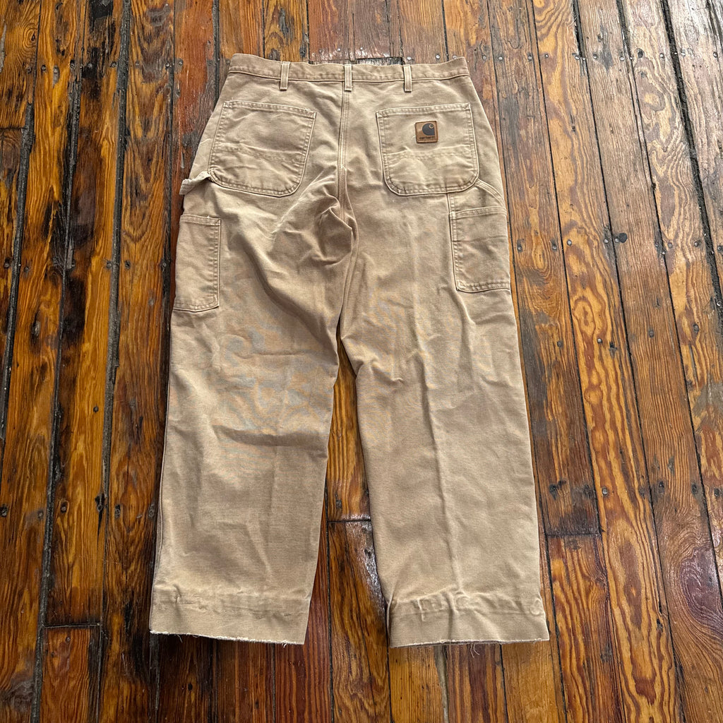 Vintage Carhartt Denim Khaki Jeans Sz 34x30