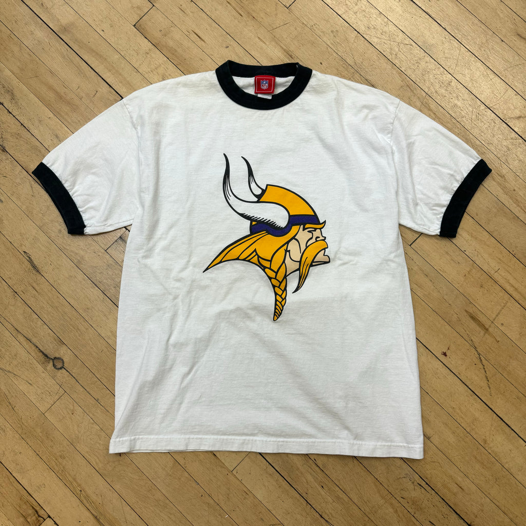 Vintage Minnesota Vikings Ringer T-shirt Sz L