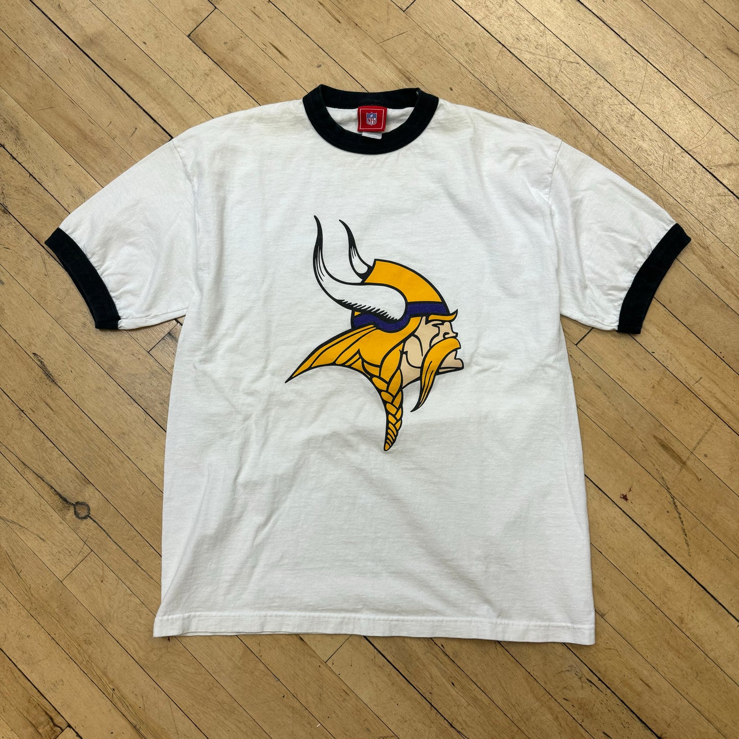 Vintage Minnesota Vikings Ringer T-shirt Sz L