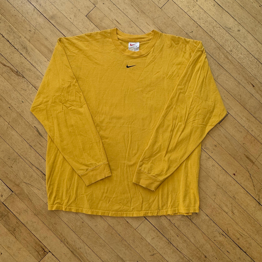 Vintage Center Swoosh Nike Long Sleeve T-shirt Sz XL